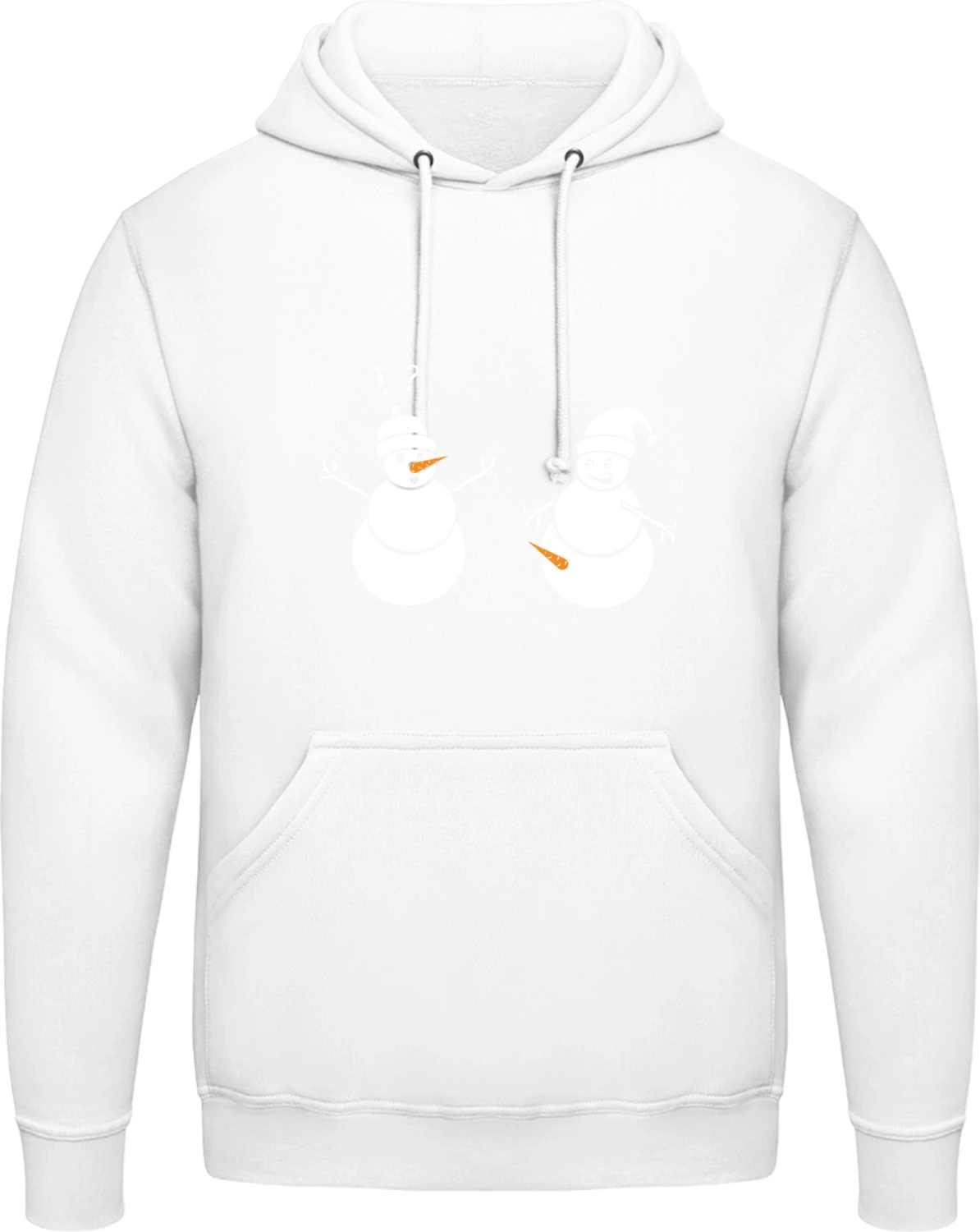 Snowman - Arctic white AWDis man hoodie - Front