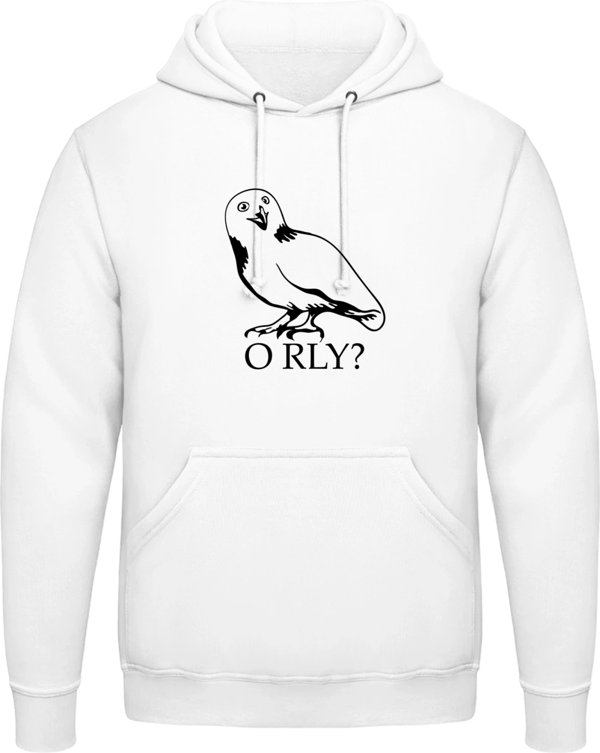 O Rly - Arctic white AWDis man hoodie - Front