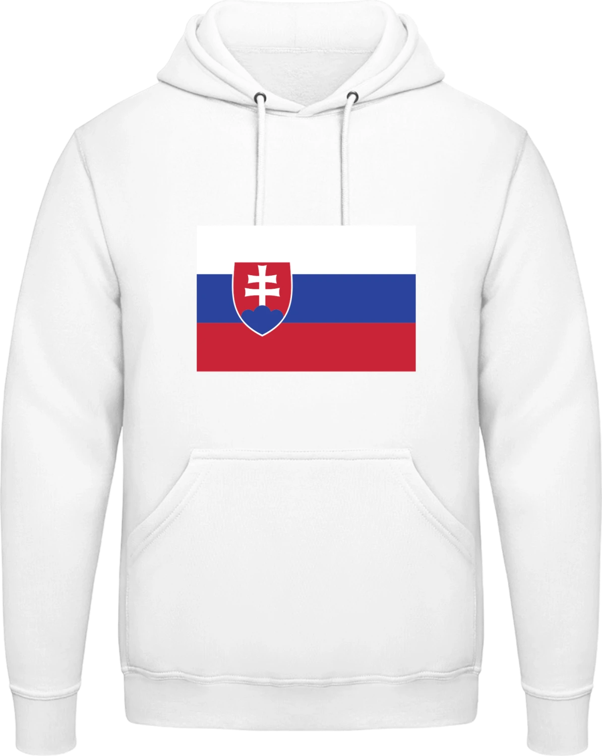 Slovakia Flag - Arctic white AWDis man hoodie - Front