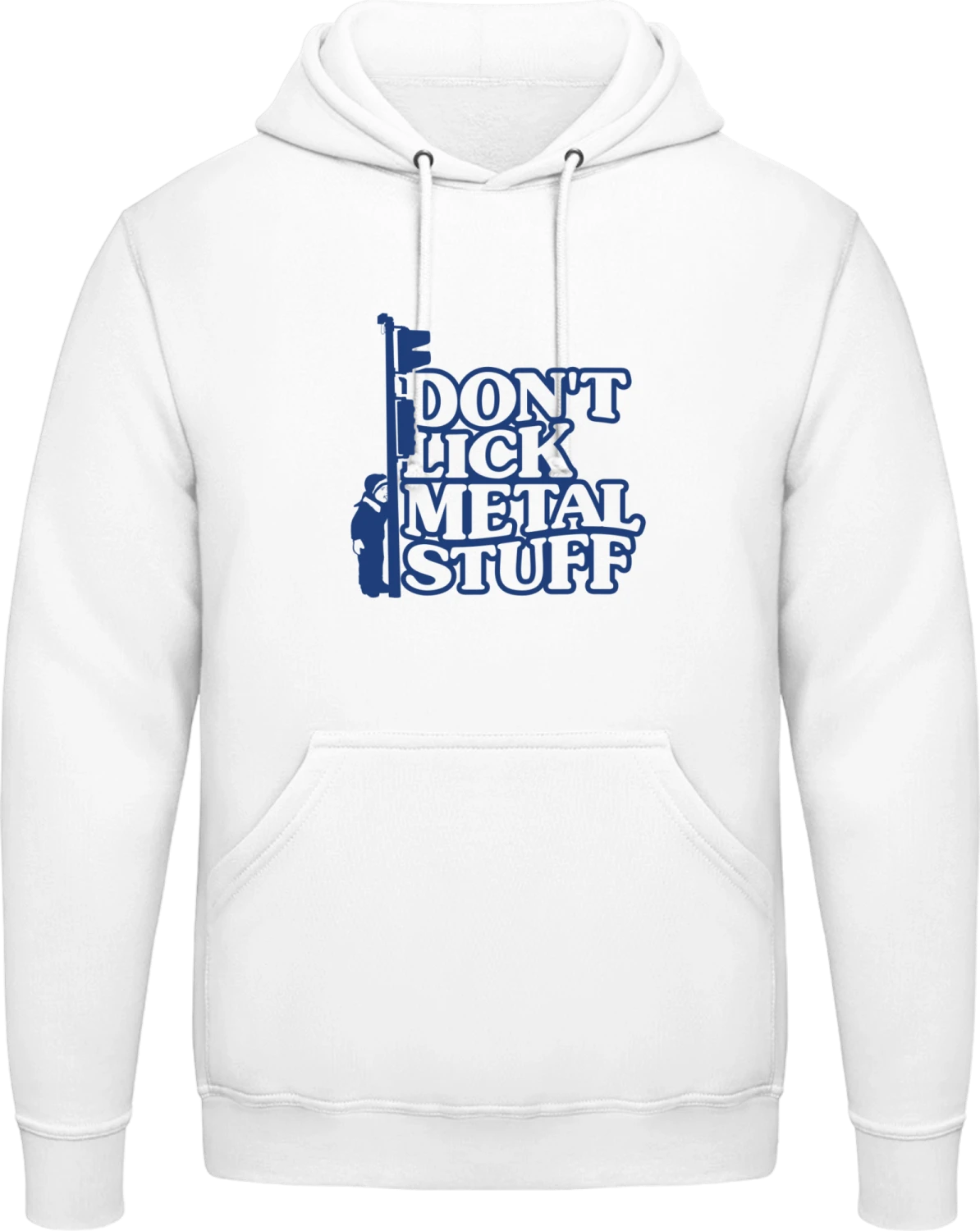 Lick Metal - Arctic white AWDis man hoodie - Front