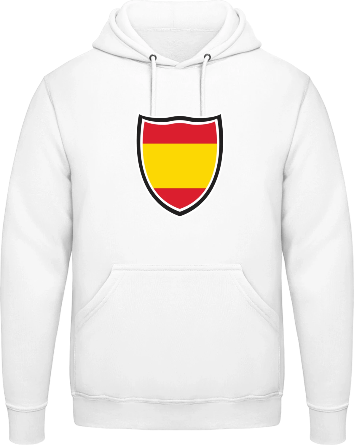 Spain Shield Flag - Arctic white AWDis man hoodie - Front