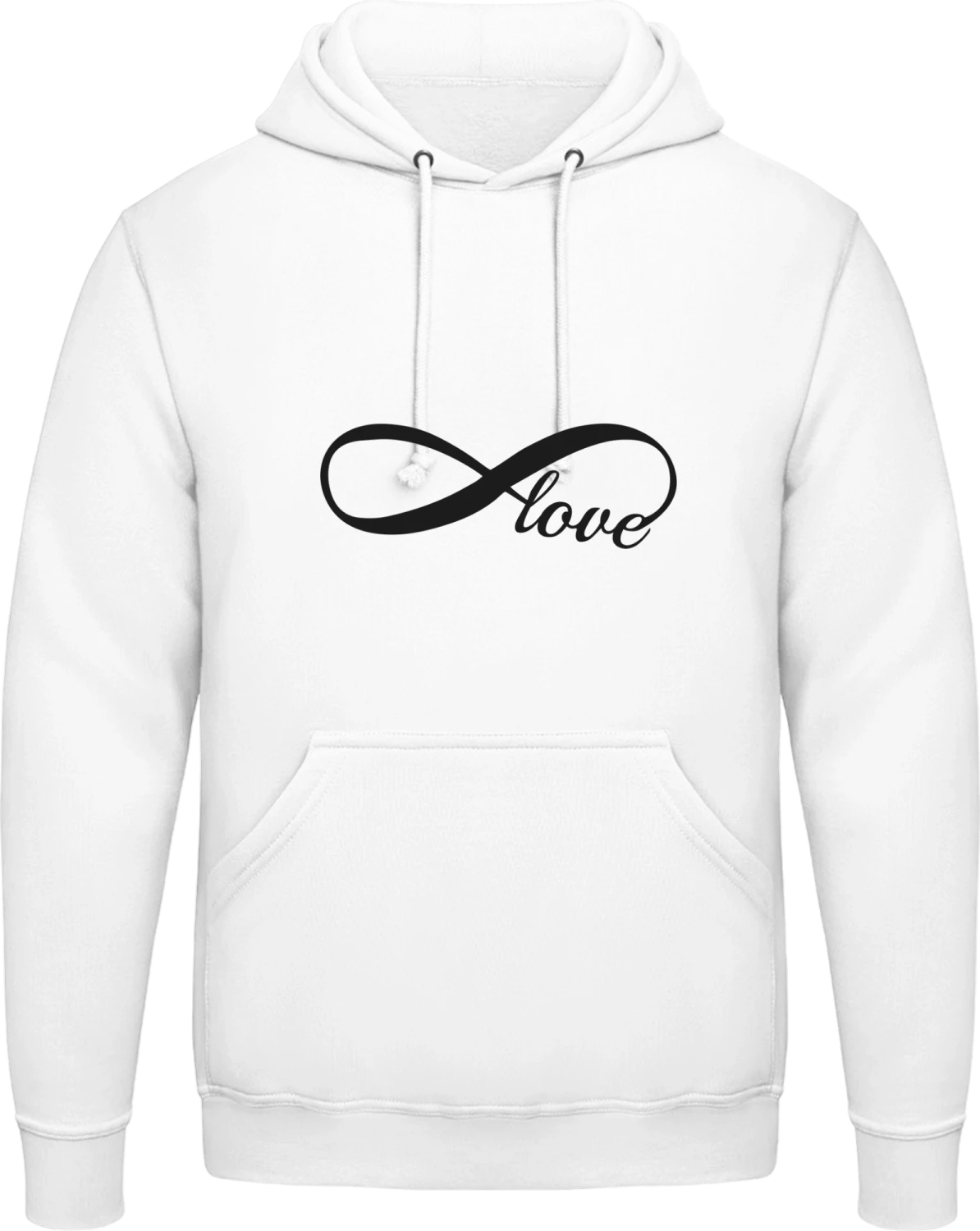 Endless Love - Arctic white AWDis man hoodie - Front