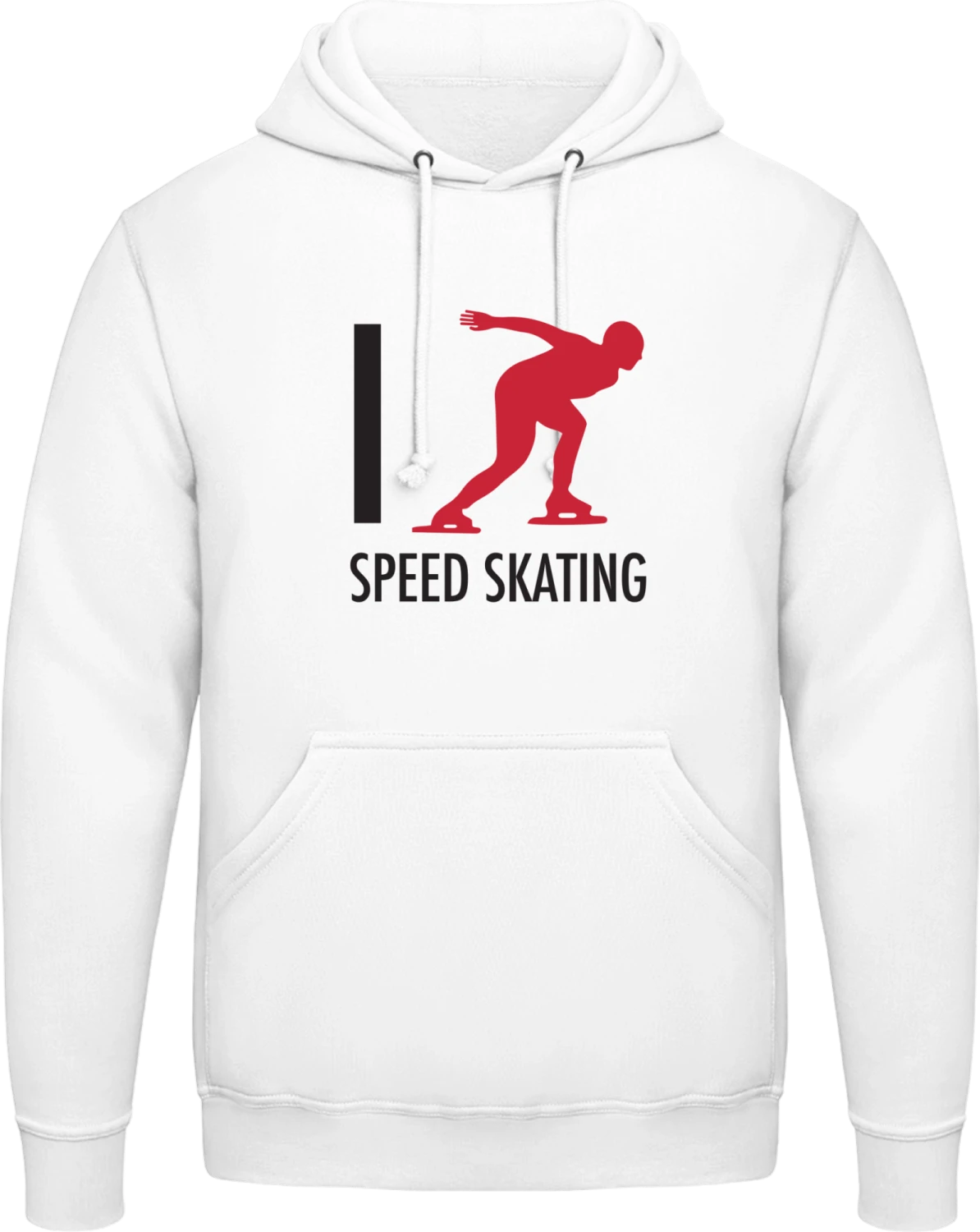 I Love Speed Skating - Arctic white AWDis man hoodie - Front