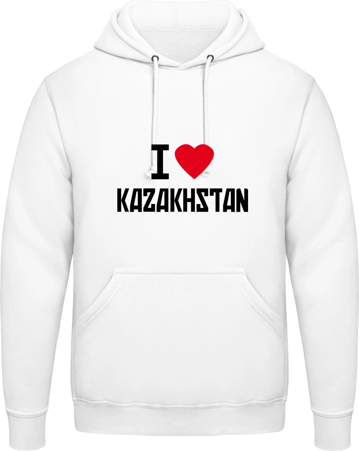 I Love Kazakhstan - Arctic white AWDis man hoodie - Front