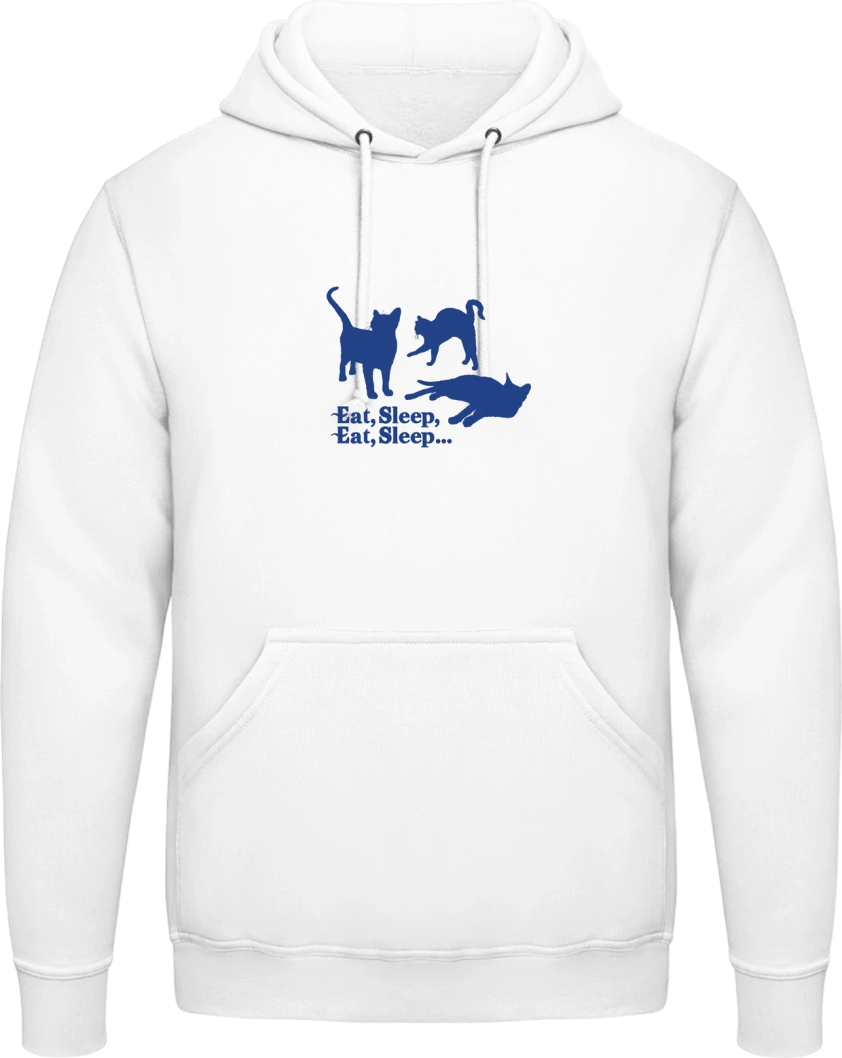 Relax Cats - Arctic white AWDis man hoodie - Front