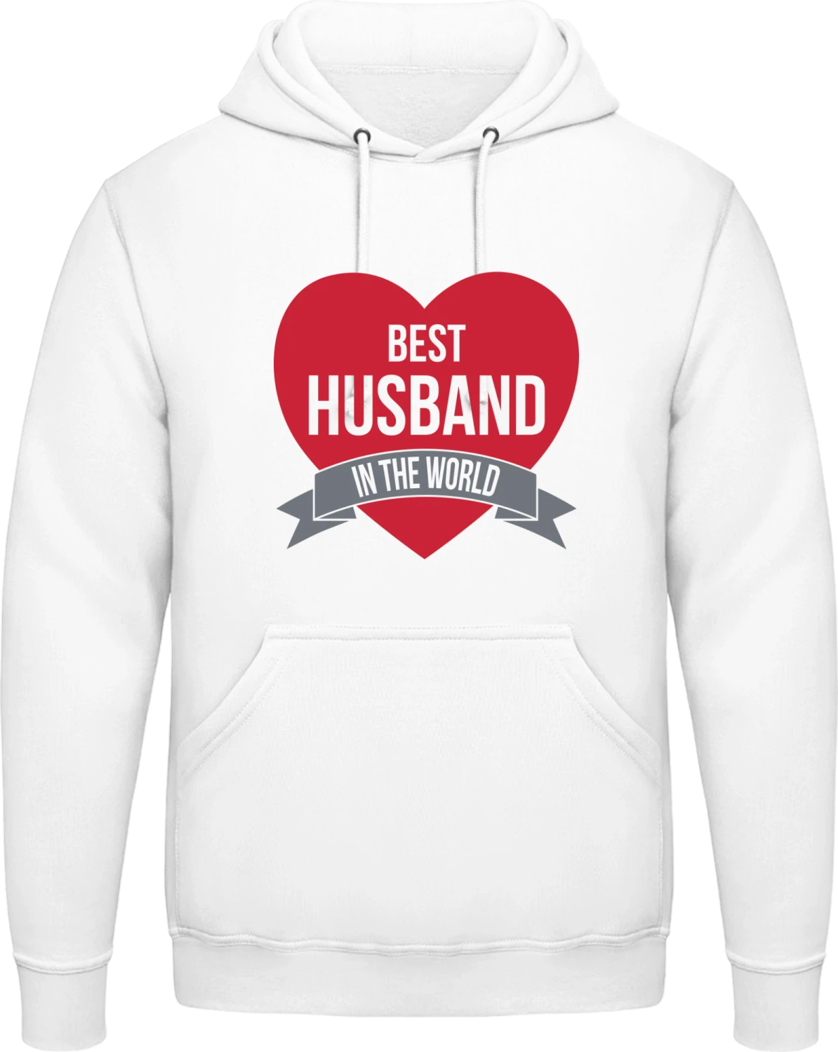 Best Husband - Arctic white AWDis man hoodie - Front