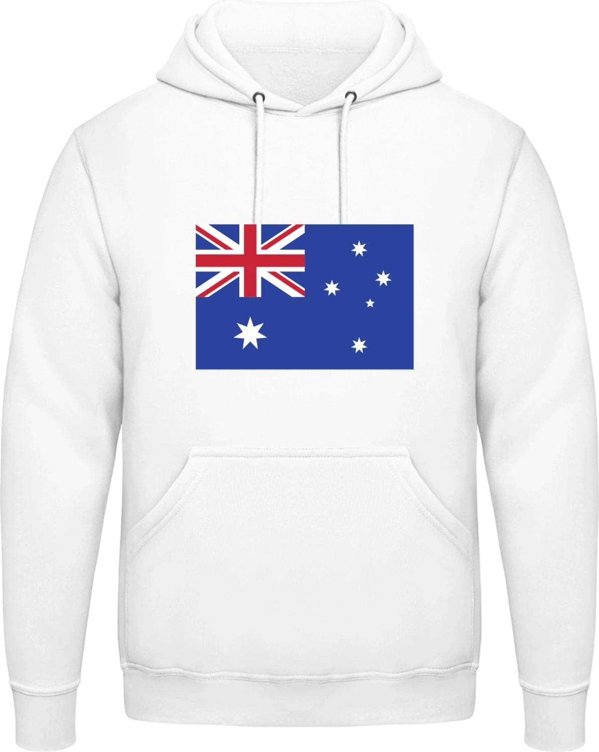 Australia Flag - Arctic white AWDis man hoodie - Front