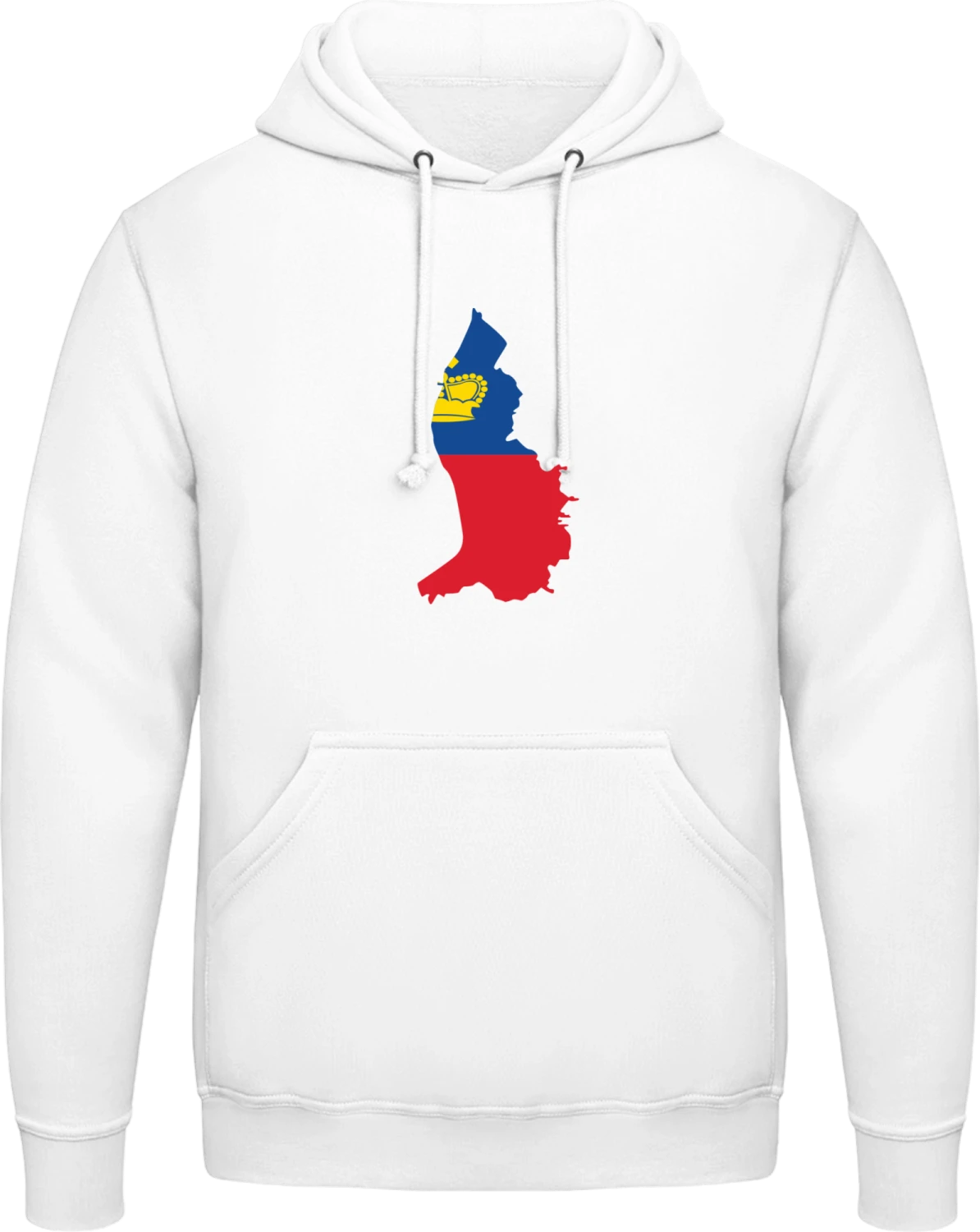 Liechtenstein - Arctic white AWDis man hoodie - Front