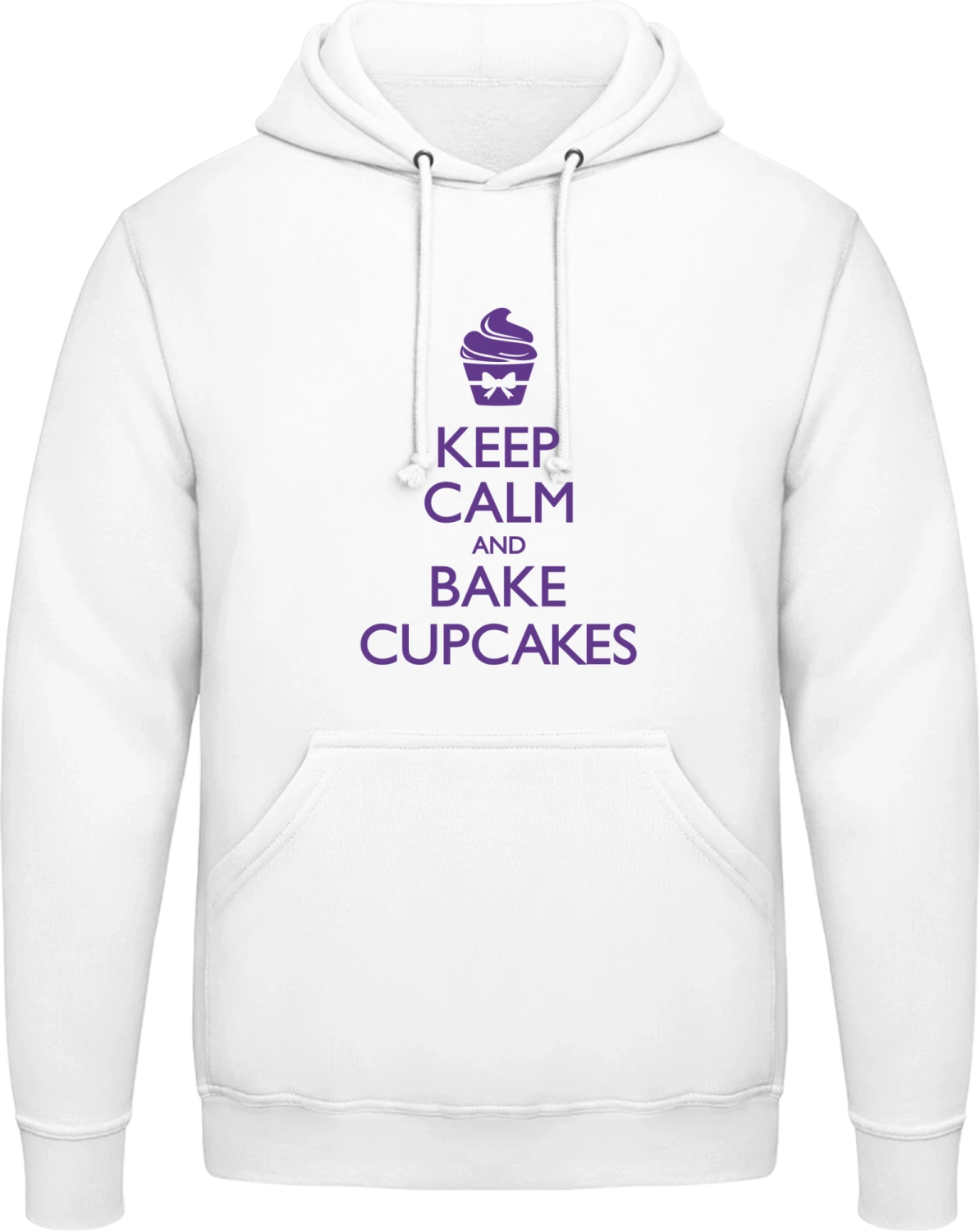 Keep Calm And Bake Cupcakes - Arctic white AWDis man hoodie - Front