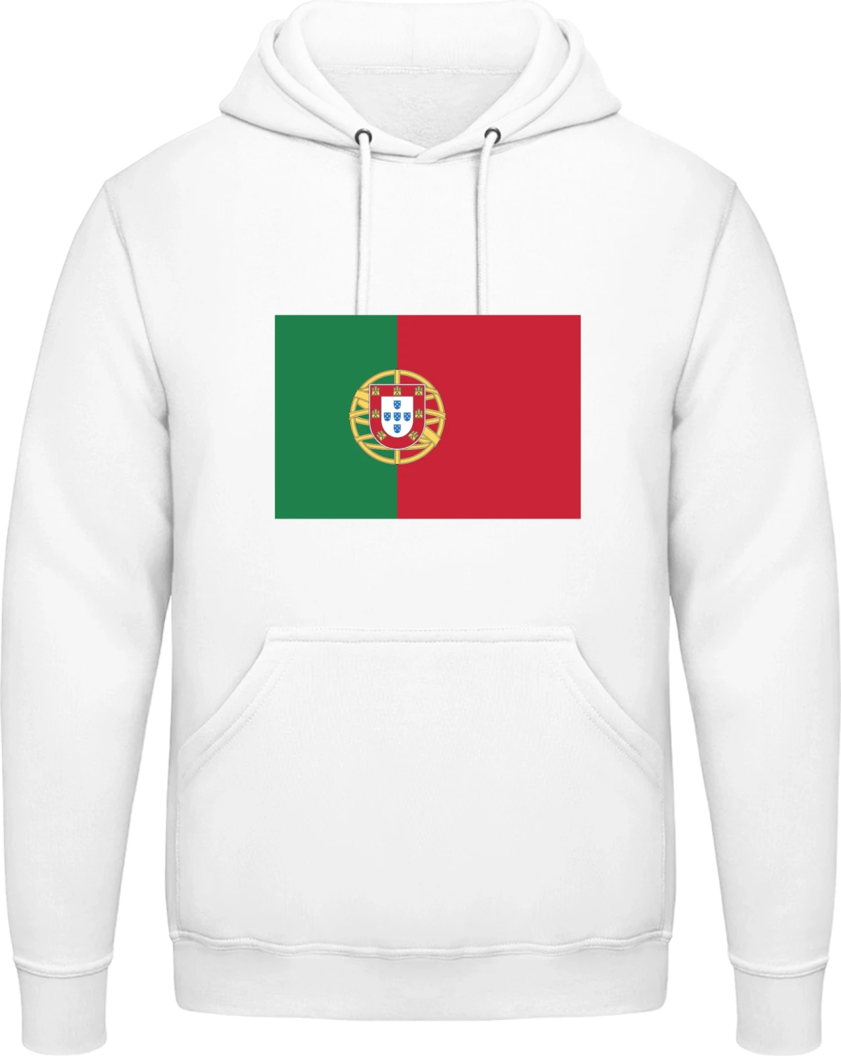 Flag of Portugal - Arctic white AWDis man hoodie - Front