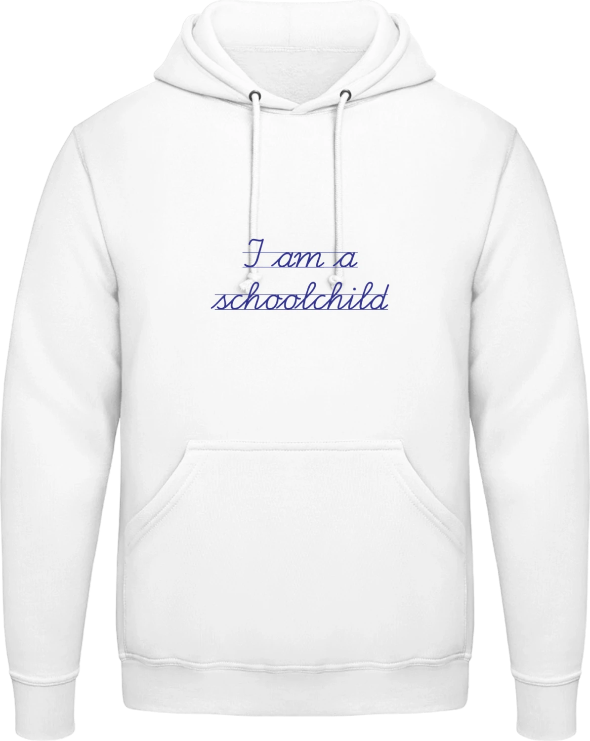 I Am A Schoolchild - Arctic white AWDis man hoodie - Front