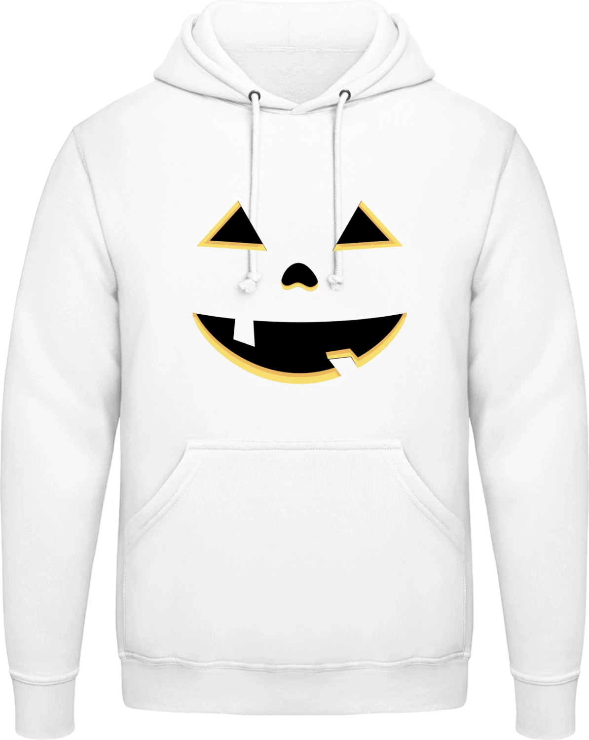 Pumpkin Face Halloween - Arctic white AWDis man hoodie - Front