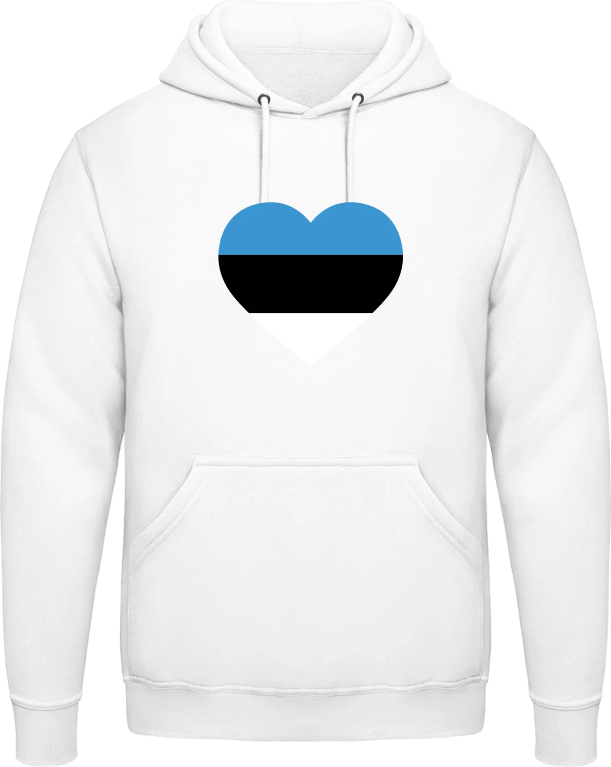 Estonia Heart - Arctic white AWDis man hoodie - Front