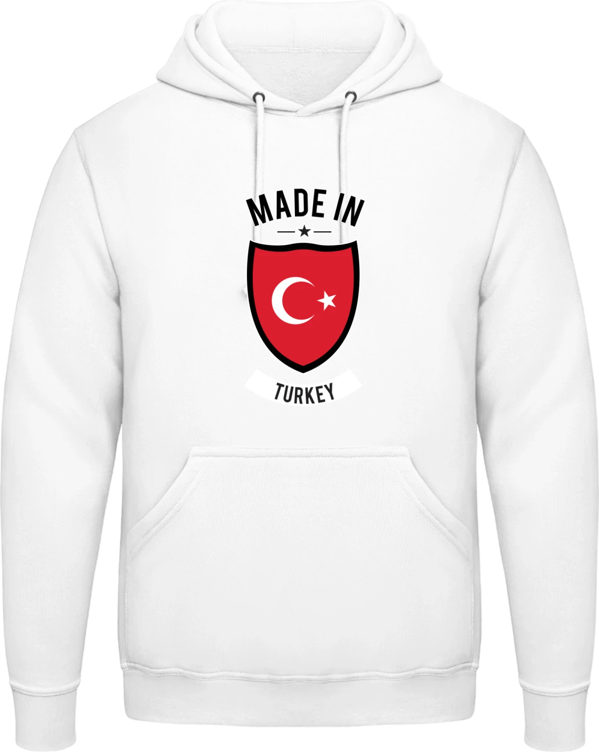 Made in Turkey - Arctic white AWDis man hoodie - Front