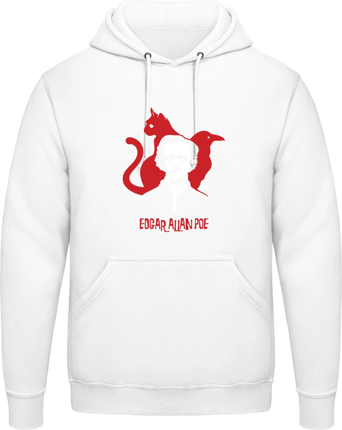 Edgar Allan Poe - Arctic white AWDis man hoodie - Front