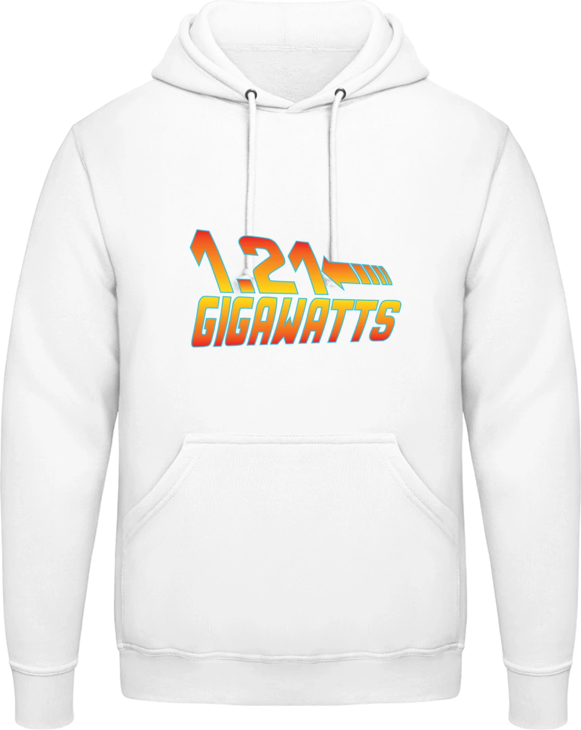 1.21 Gigawatts - Arctic white AWDis man hoodie - Front