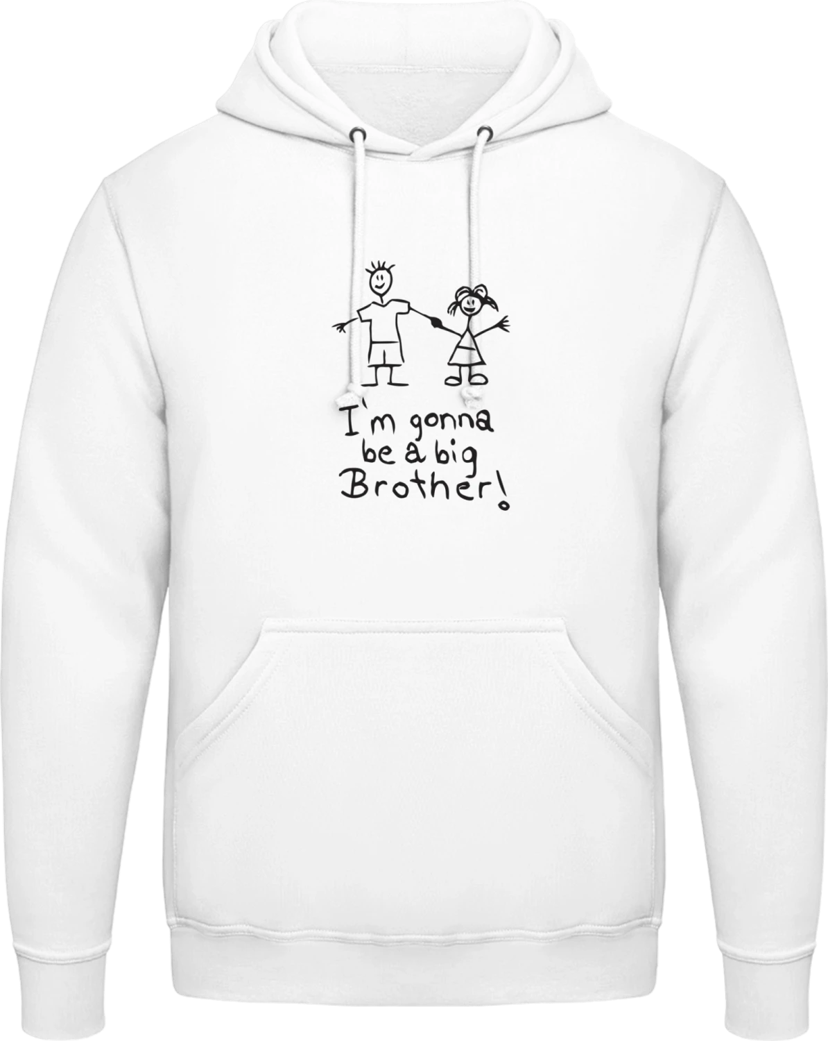 I'm Gonna Be A Big Brother ! - Arctic white AWDis man hoodie - Front