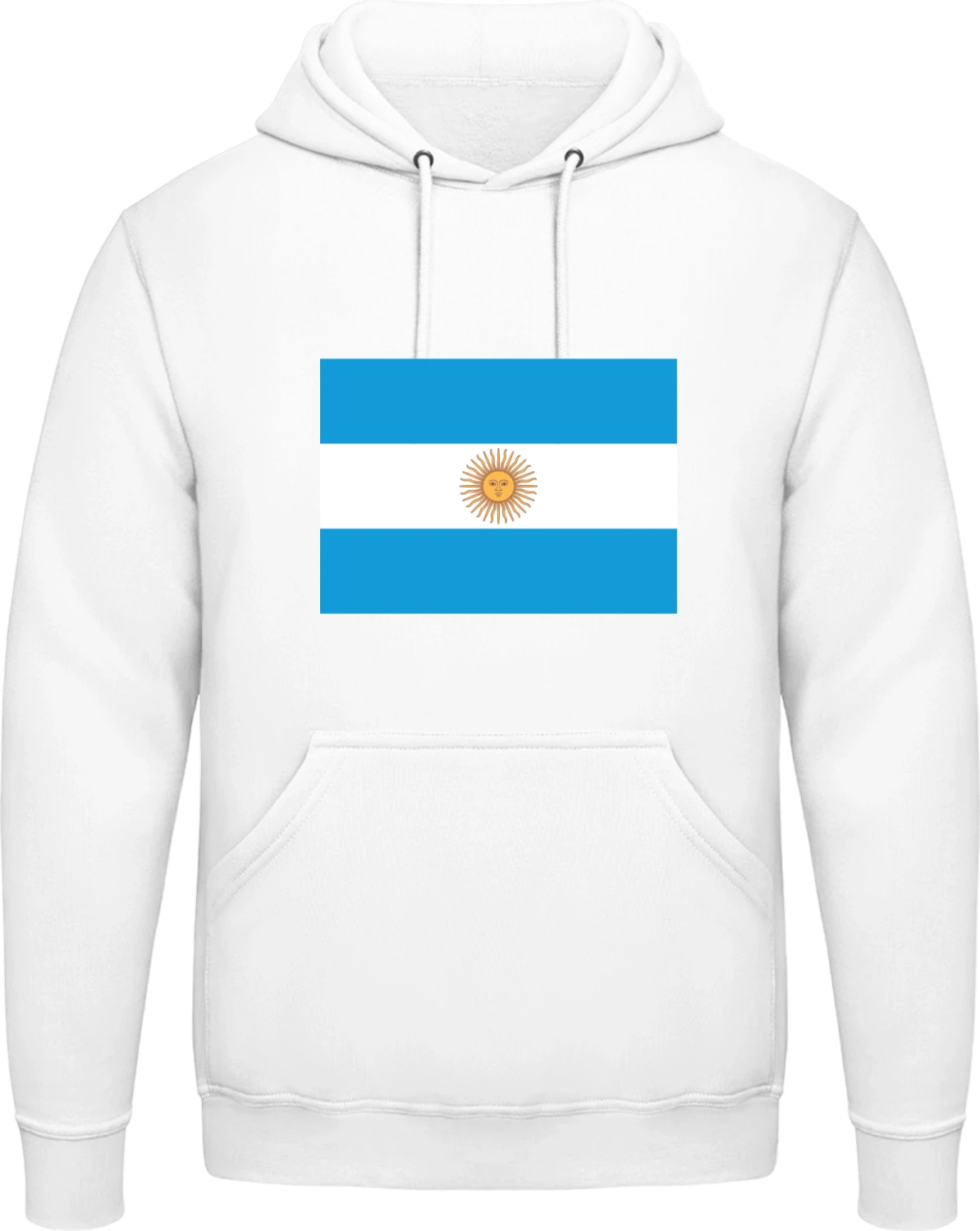 Argentina Flag Classic - Arctic white AWDis man hoodie - Front