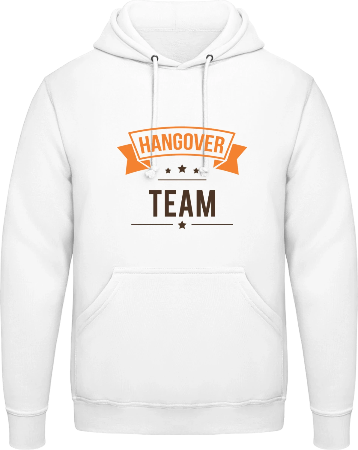 Hangover Team - Arctic white AWDis man hoodie - Front