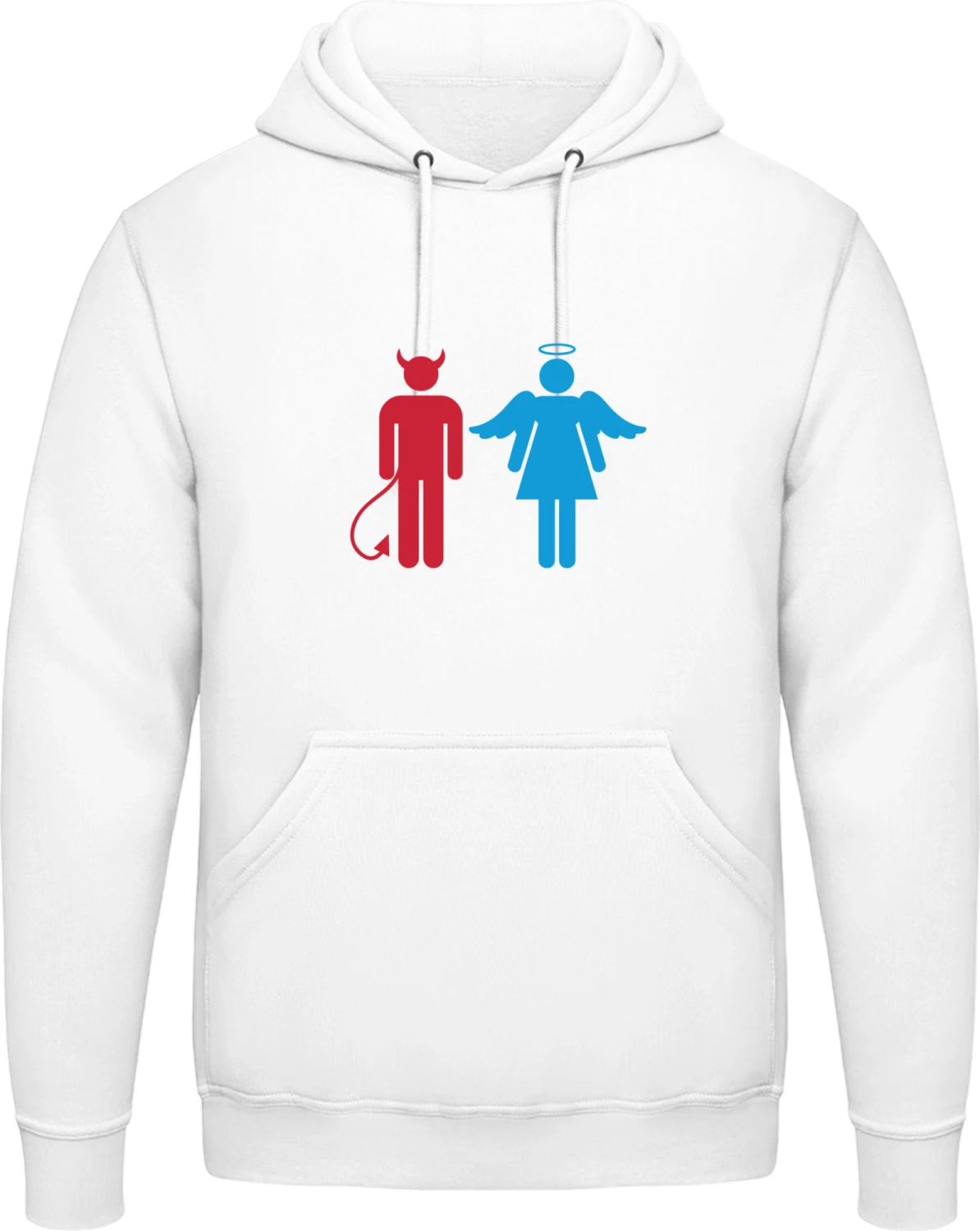 Devil And Angels - Arctic white AWDis man hoodie - Front