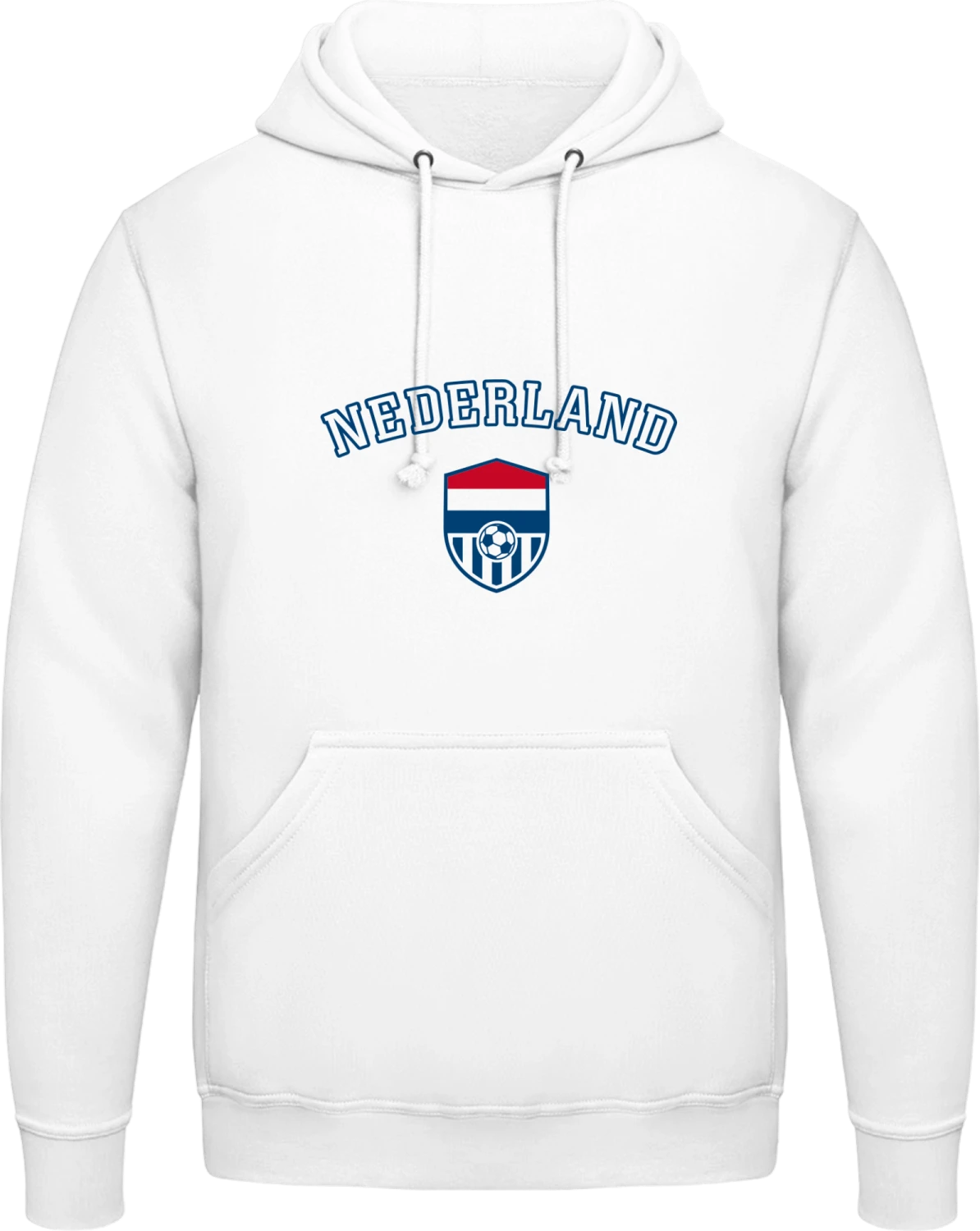 Nederlands - Arctic white AWDis man hoodie - Front