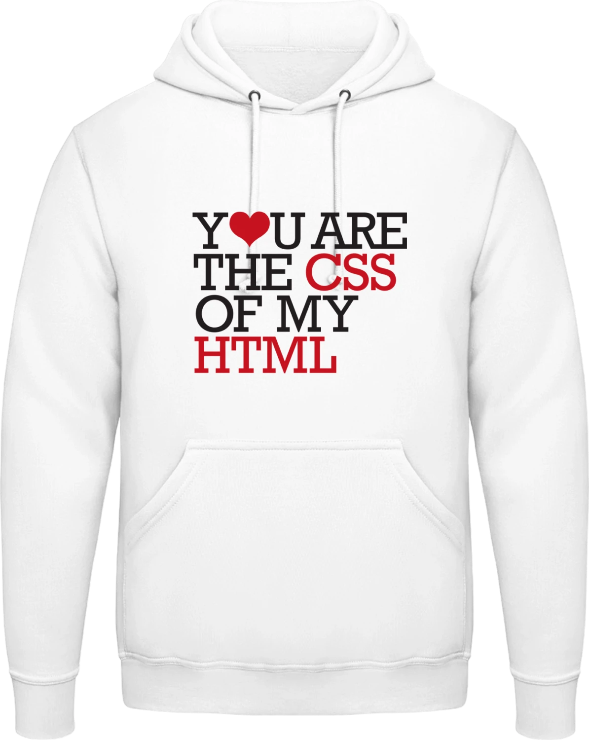 CSS Of My HTML - Arctic white AWDis man hoodie - Front