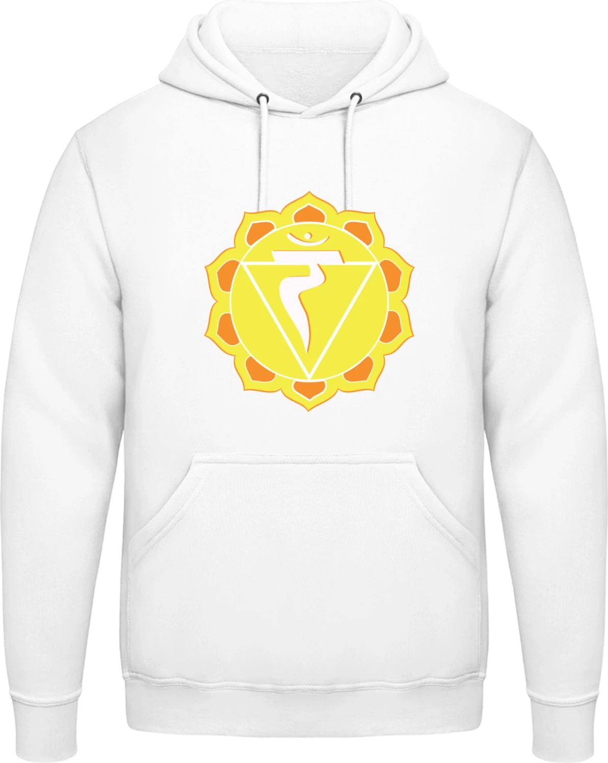 Chakra Manipura - Arctic white AWDis man hoodie - Front