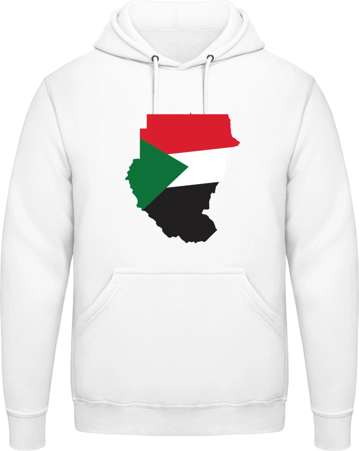 Sudan Map - Arctic white AWDis man hoodie - Front