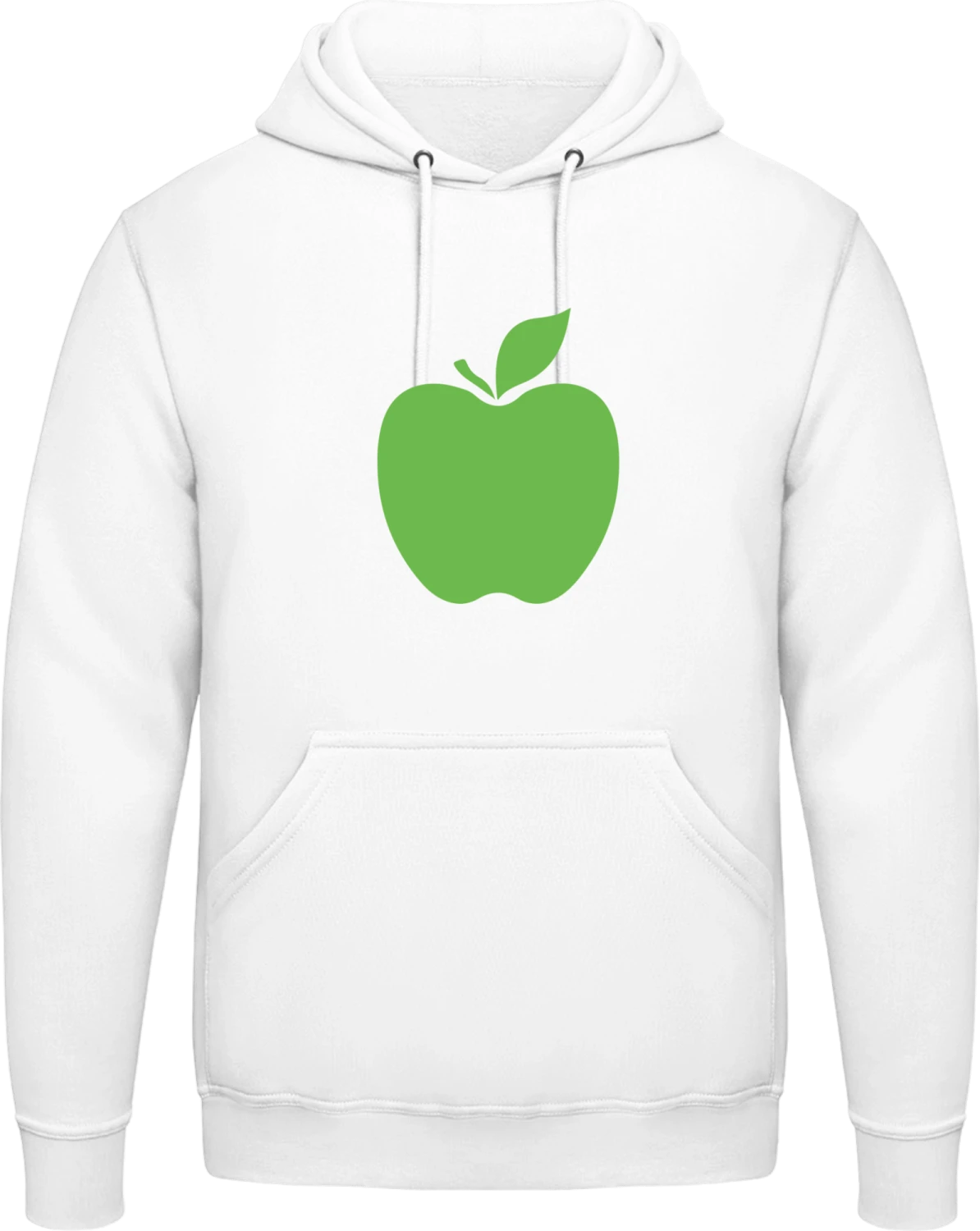 Apple Icon - Arctic white AWDis man hoodie - Front