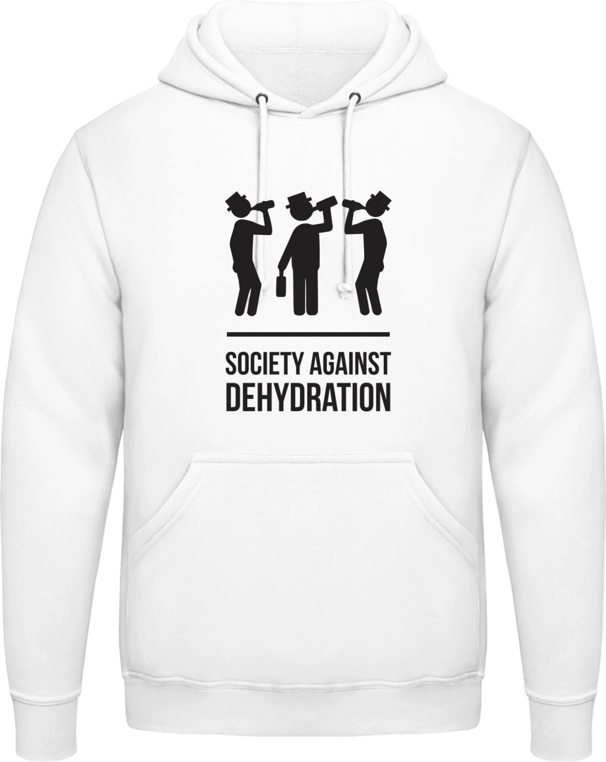 Society Against Dehydration - Arctic white AWDis man hoodie - Front