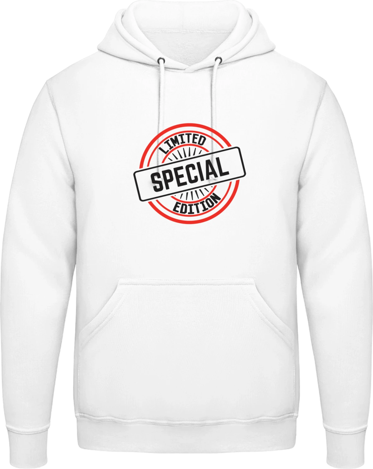 Limited Special Edition Logo - Arctic white AWDis man hoodie - Front