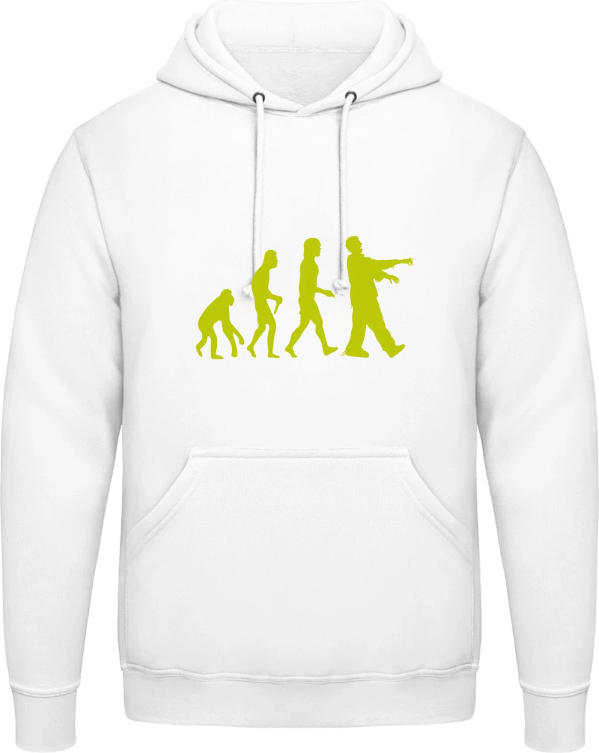 Zombie Evolution - Arctic white AWDis man hoodie - Front