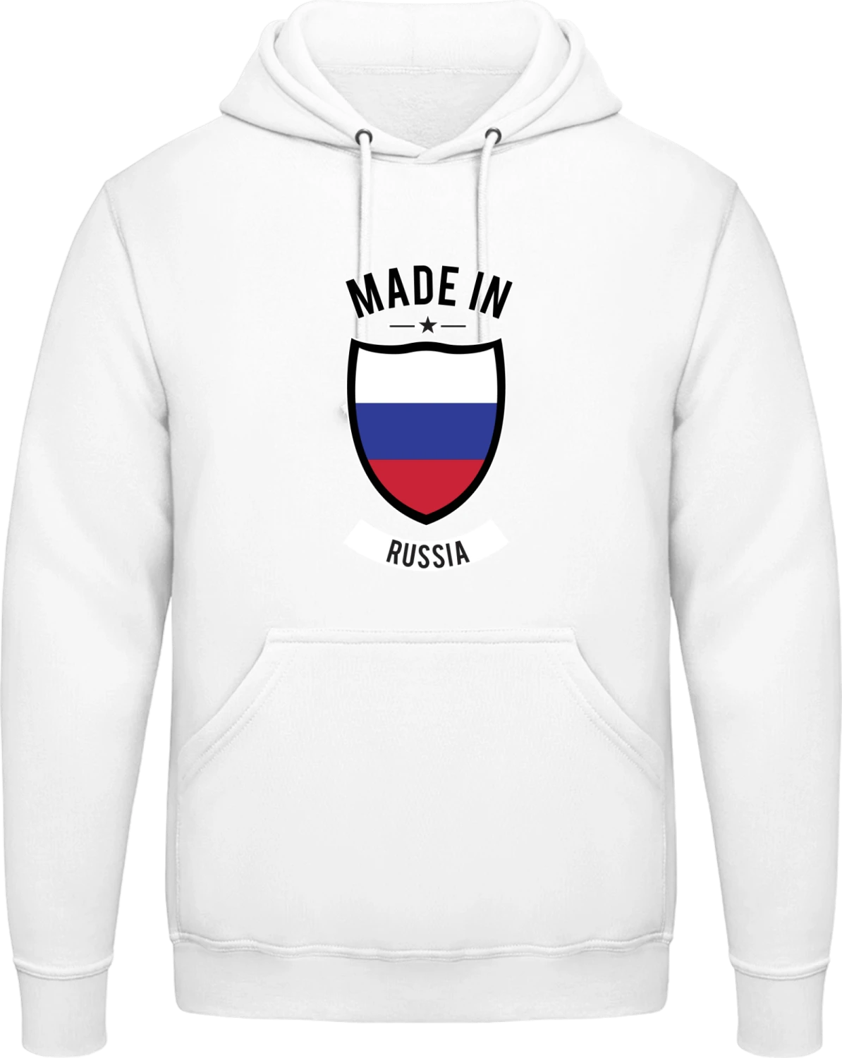 Made in Russia - Arctic white AWDis man hoodie - Front