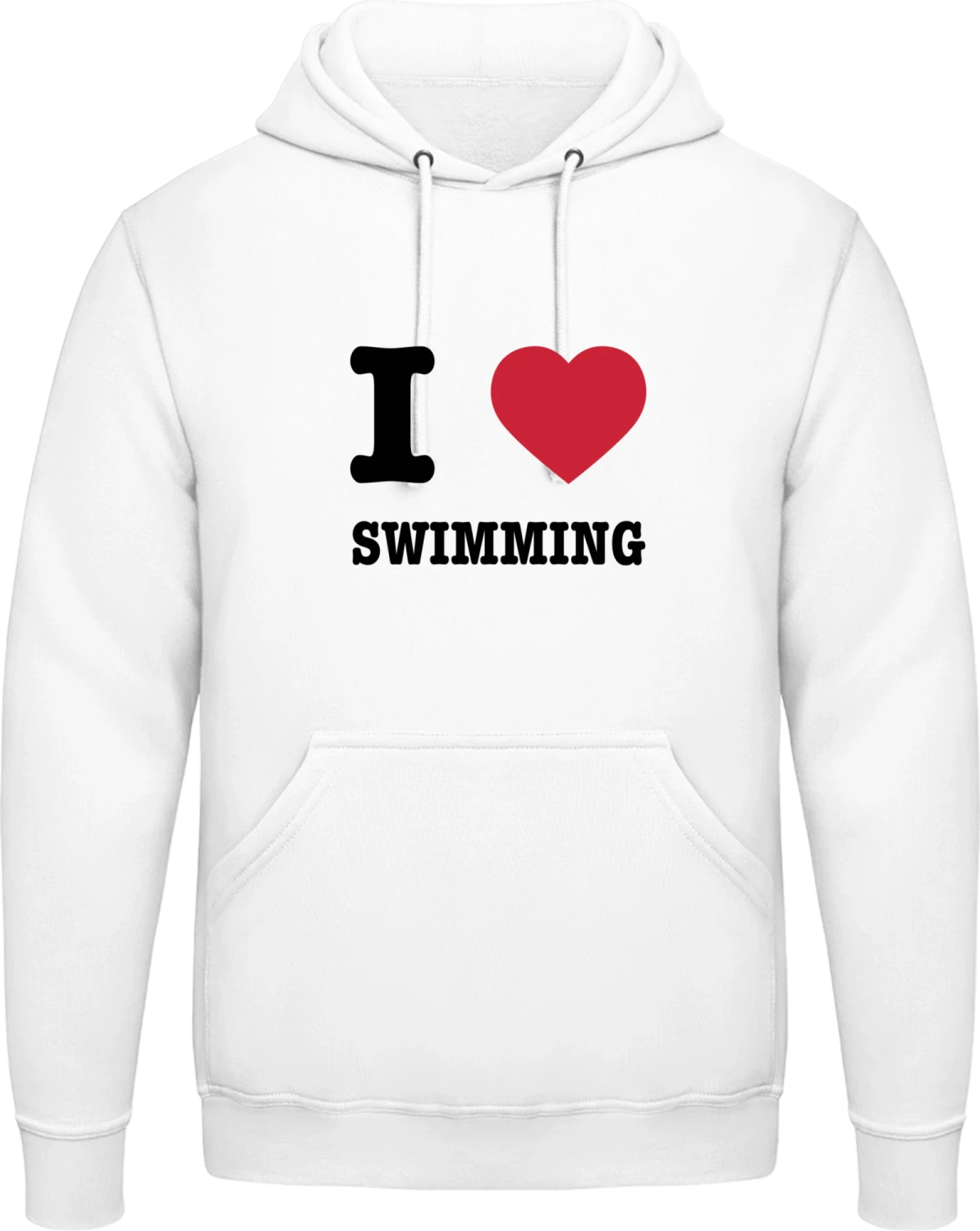 I Heart Swimming - Arctic white AWDis man hoodie - Front