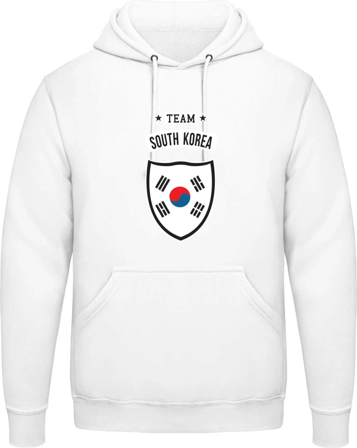 Team South Korea - Arctic white AWDis man hoodie - Front