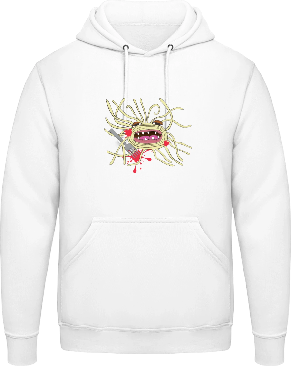 Spaghetti Monster - Arctic white AWDis man hoodie - Front