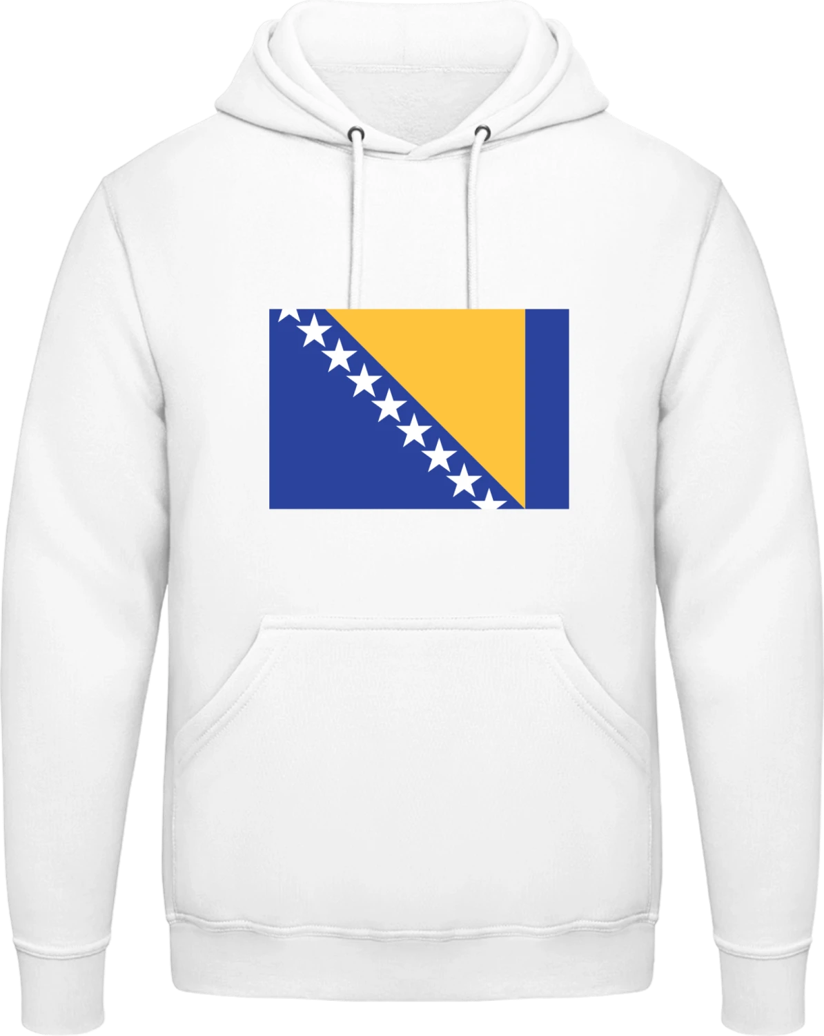 Bosnia-Herzigowina Flag - Arctic white AWDis man hoodie - Front