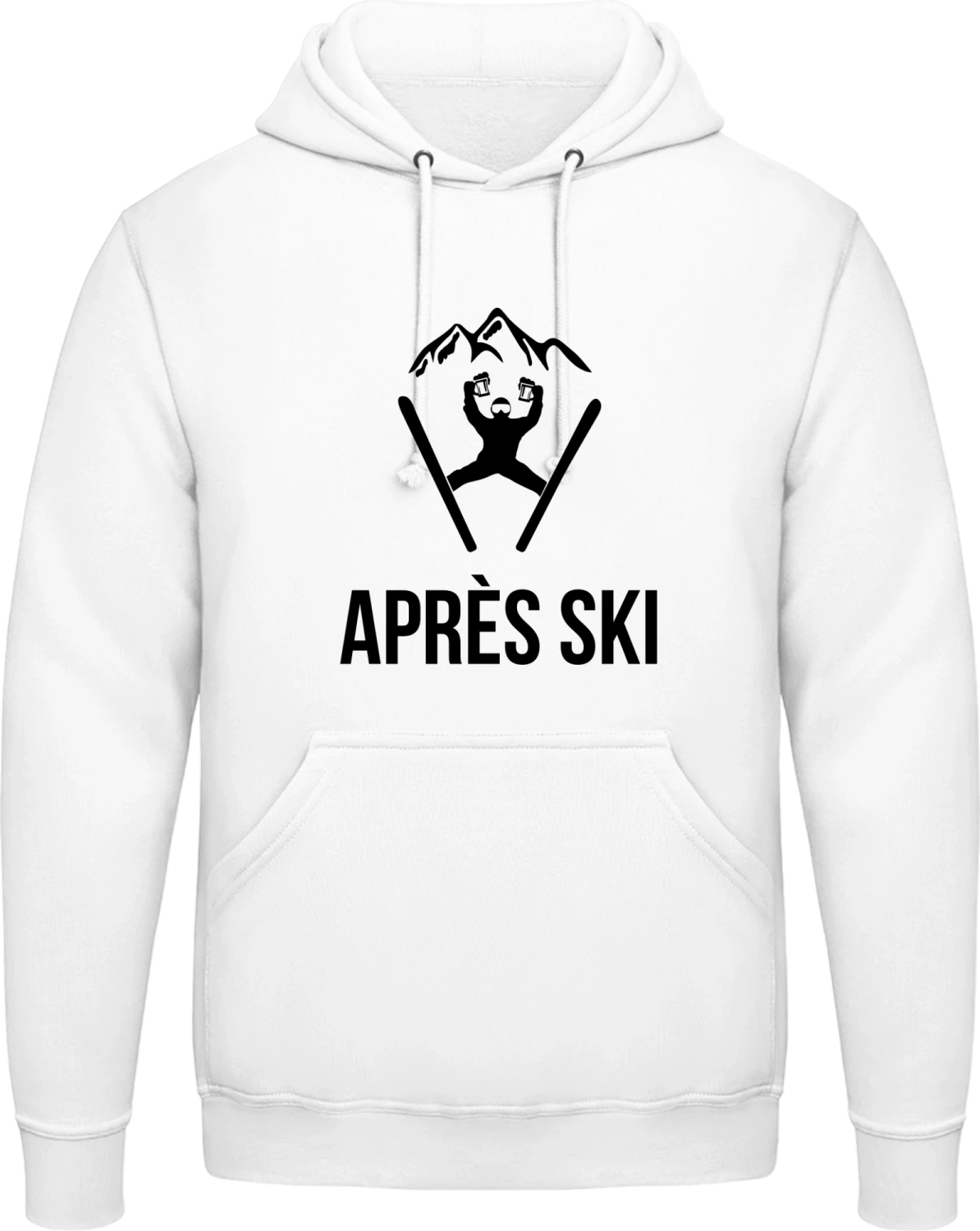 Après Ski - Arctic white AWDis man hoodie - Front