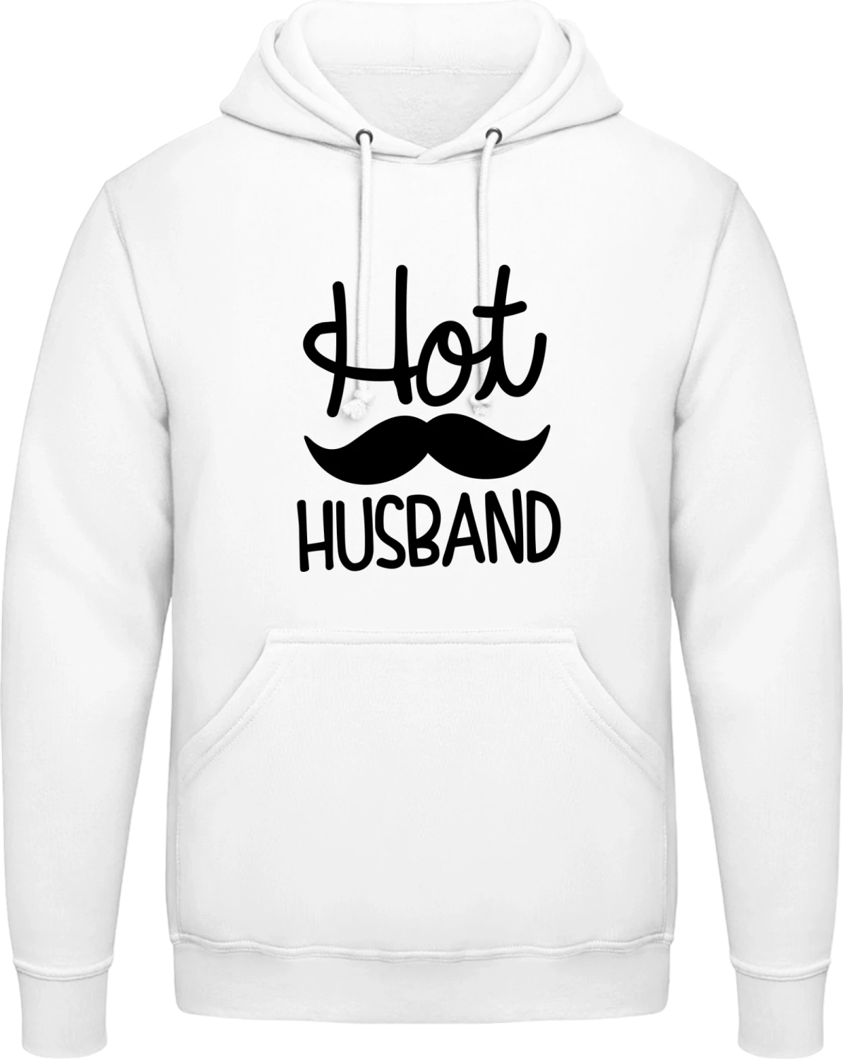 Hot Husband - Arctic white AWDis man hoodie - Front