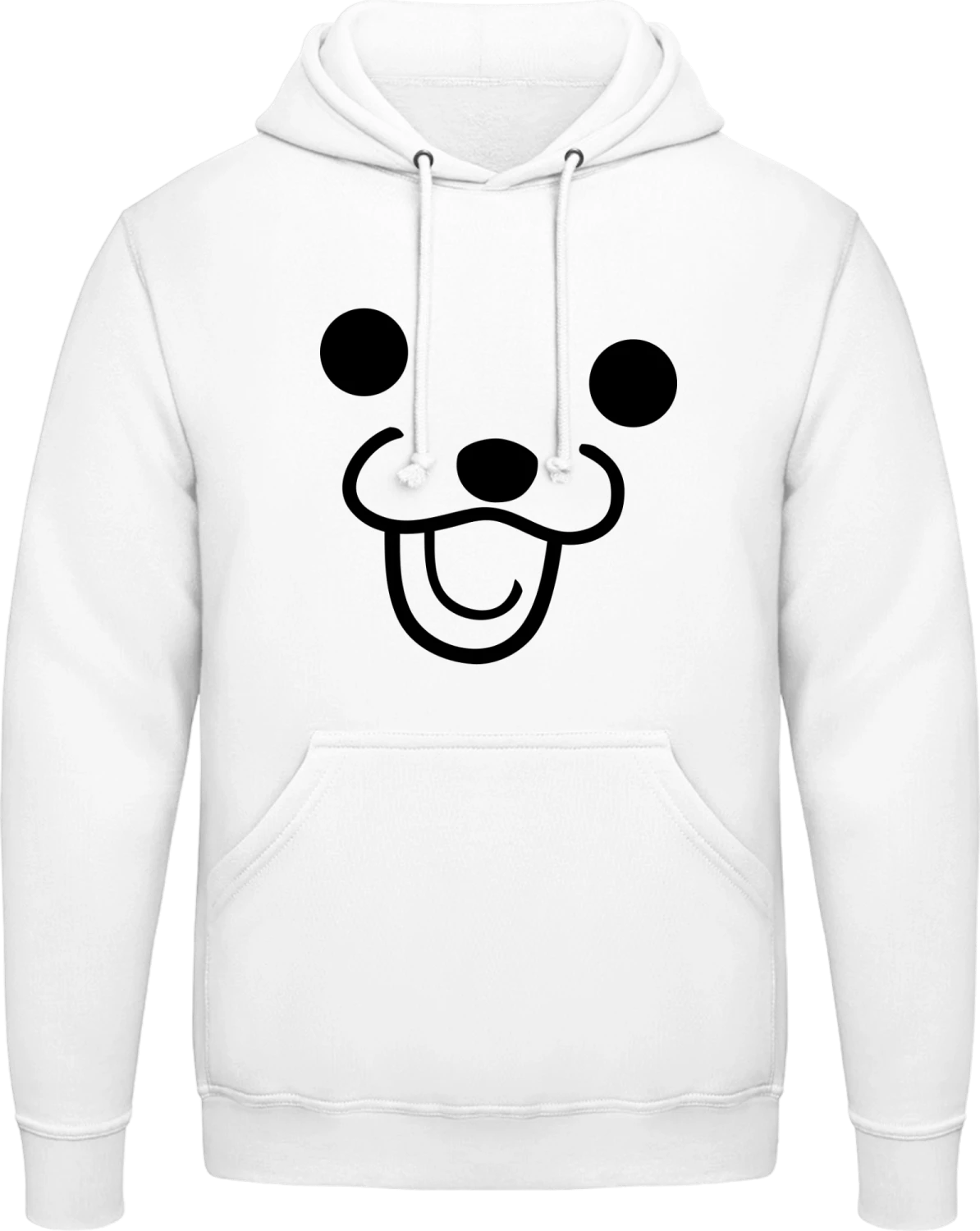 Meme Pedo Bear Face - Arctic white AWDis man hoodie - Front