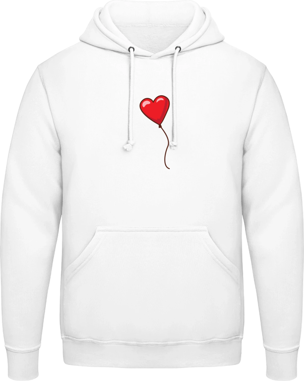 Heart Balloon - Arctic white AWDis man hoodie - Front