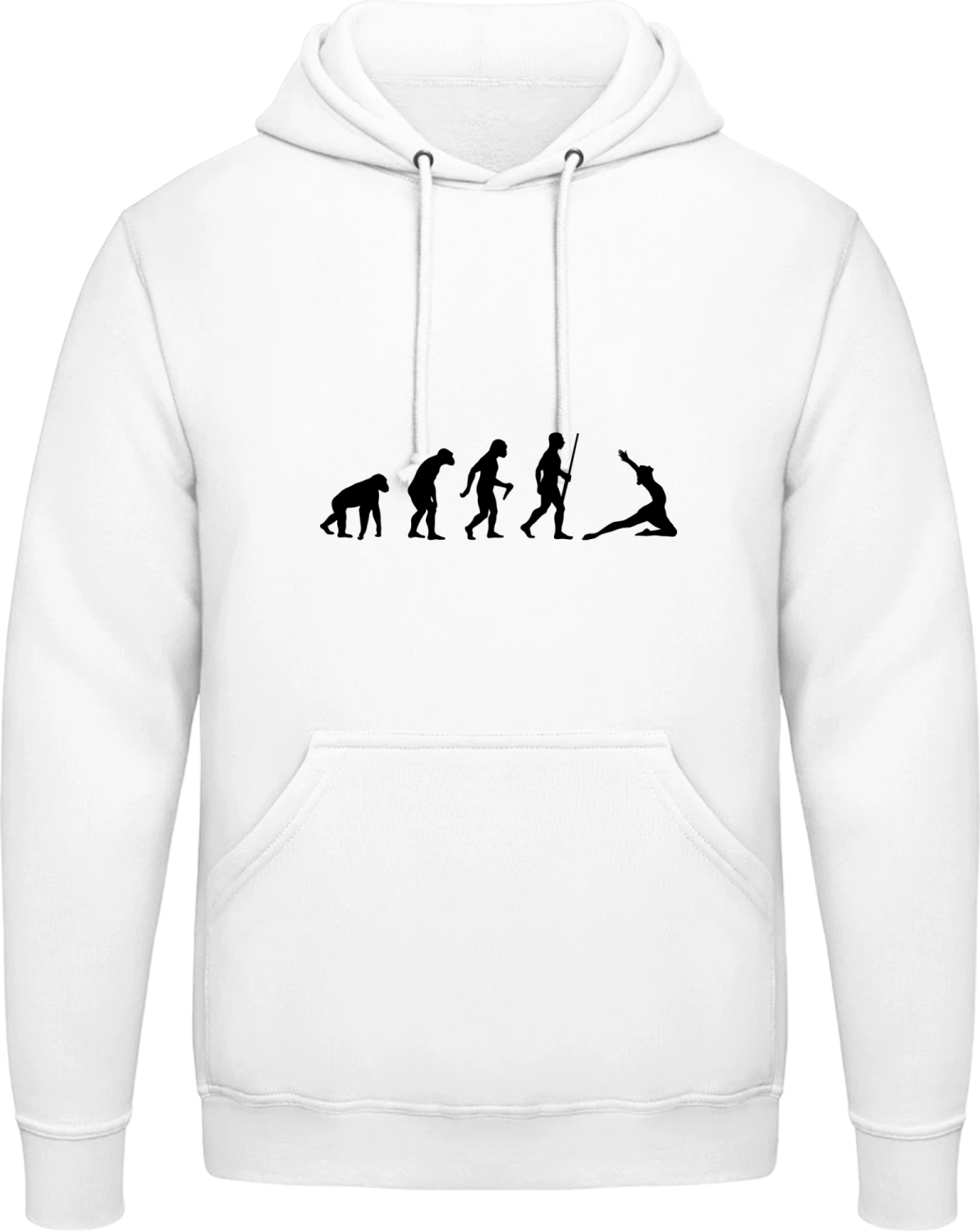 Gymnastics Dancer Evolution - Arctic white AWDis man hoodie - Front