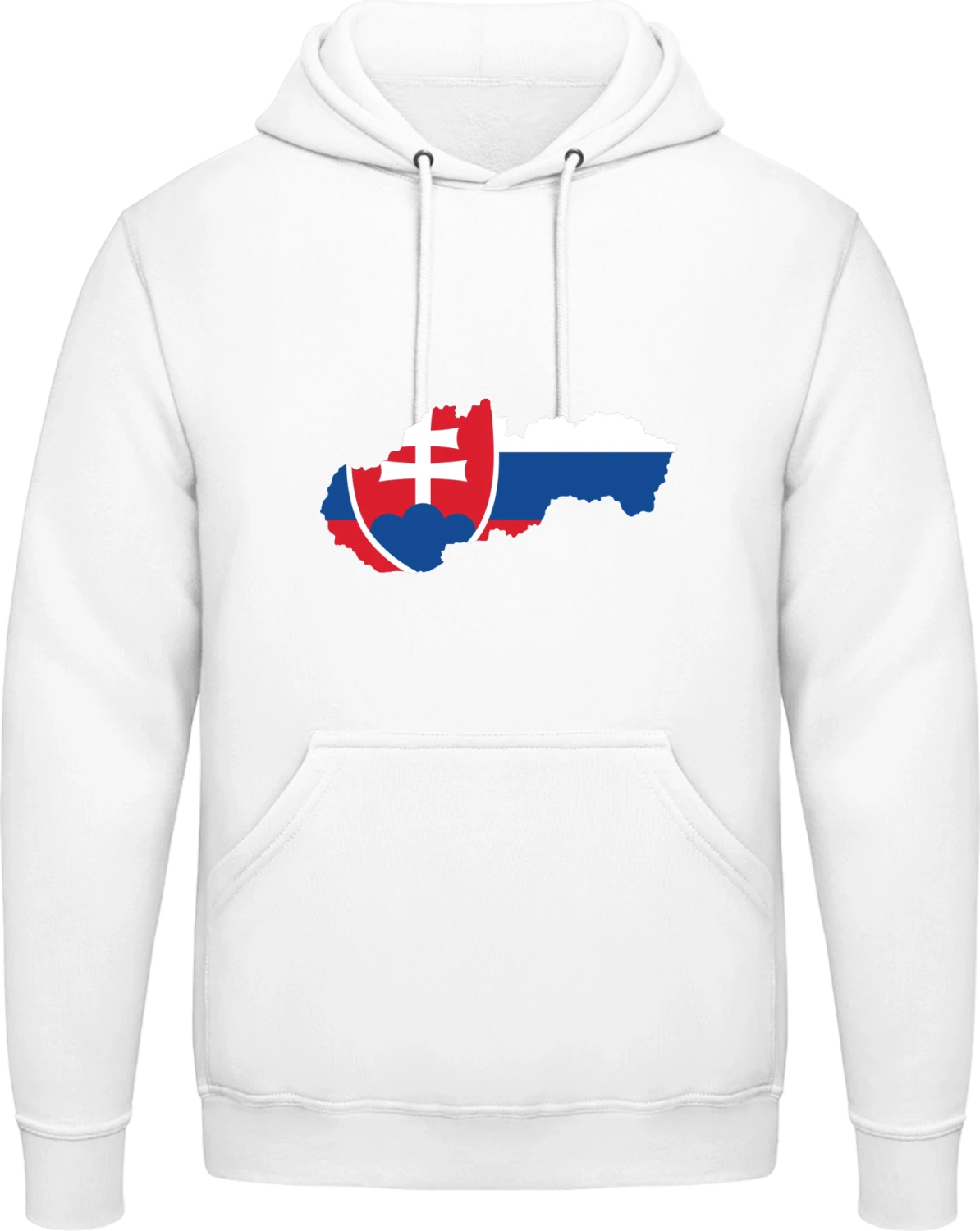 Slovakia - Arctic white AWDis man hoodie - Front