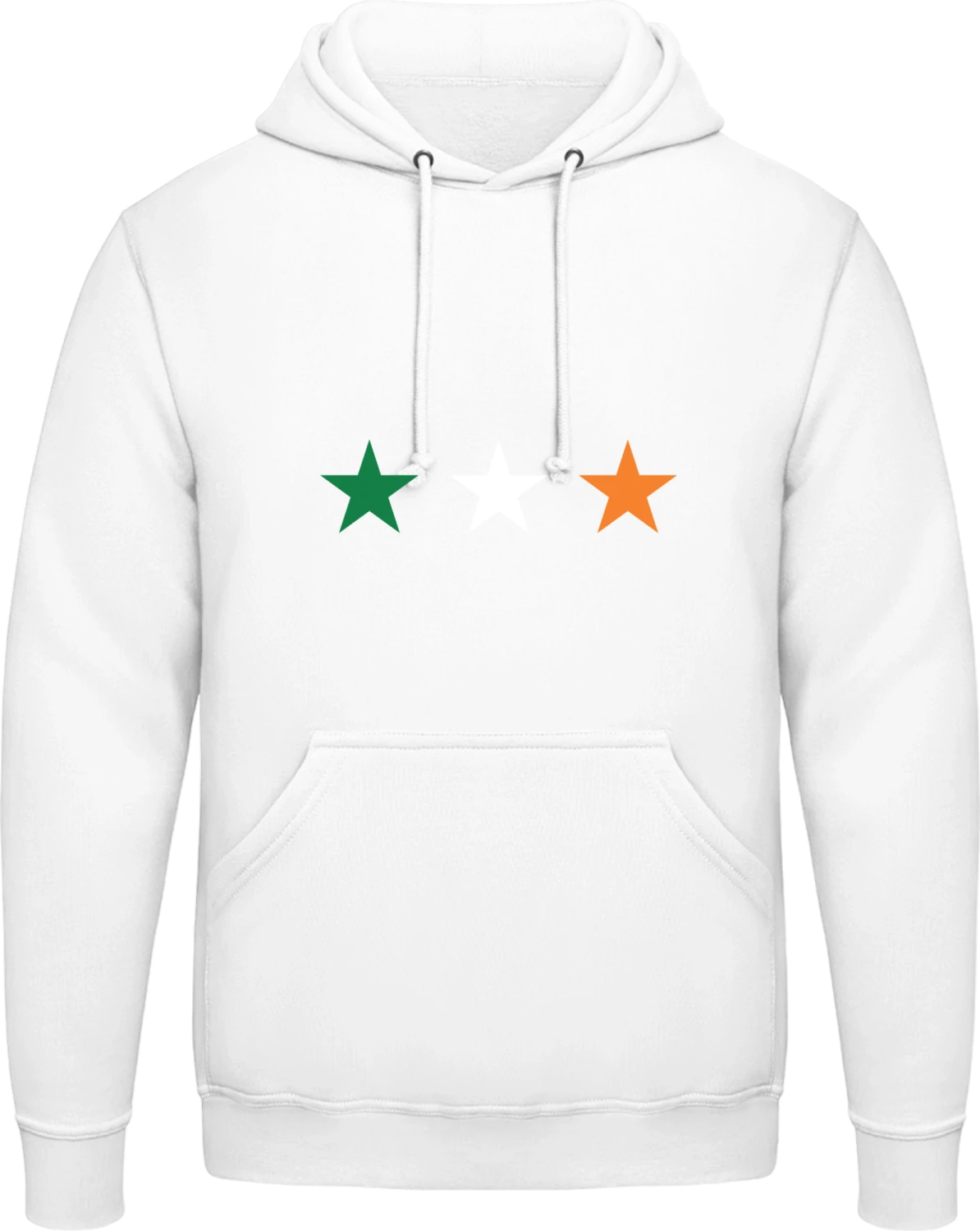 Ireland Stars - Arctic white AWDis man hoodie - Front