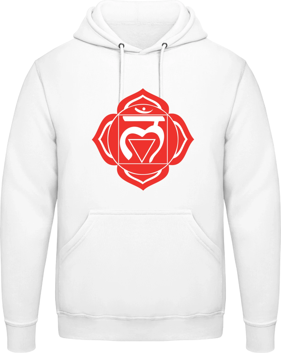 Chakra Muladhara - Arctic white AWDis man hoodie - Front