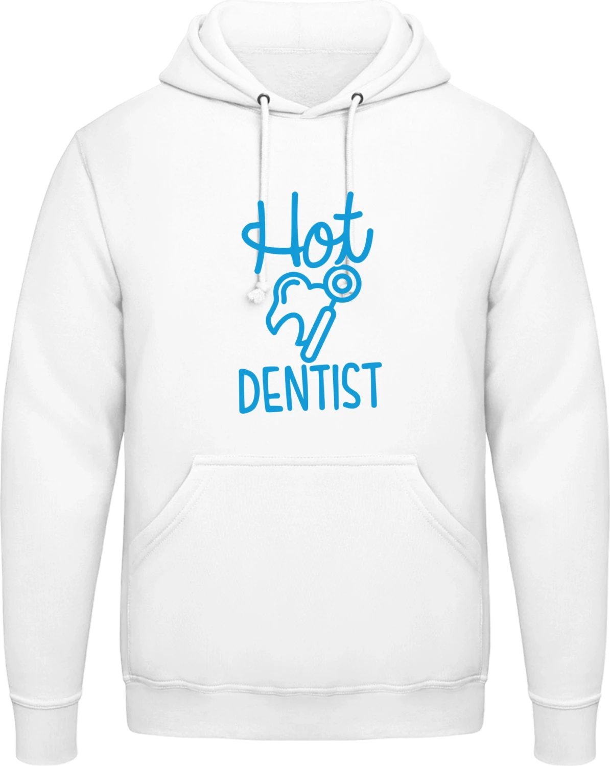 Hot Dentist - Arctic white AWDis man hoodie - Front