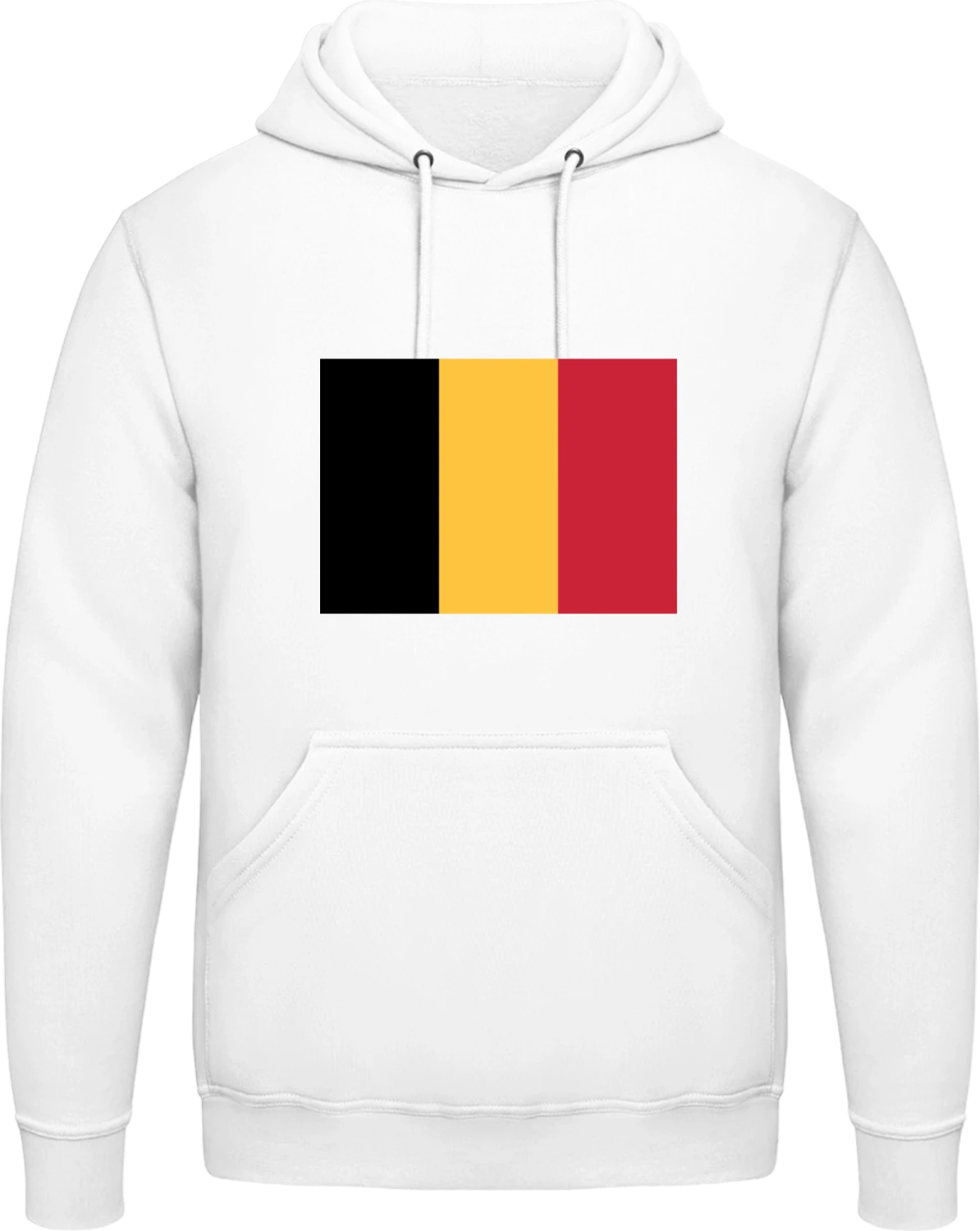 Belgium Flag - Arctic white AWDis man hoodie - Front