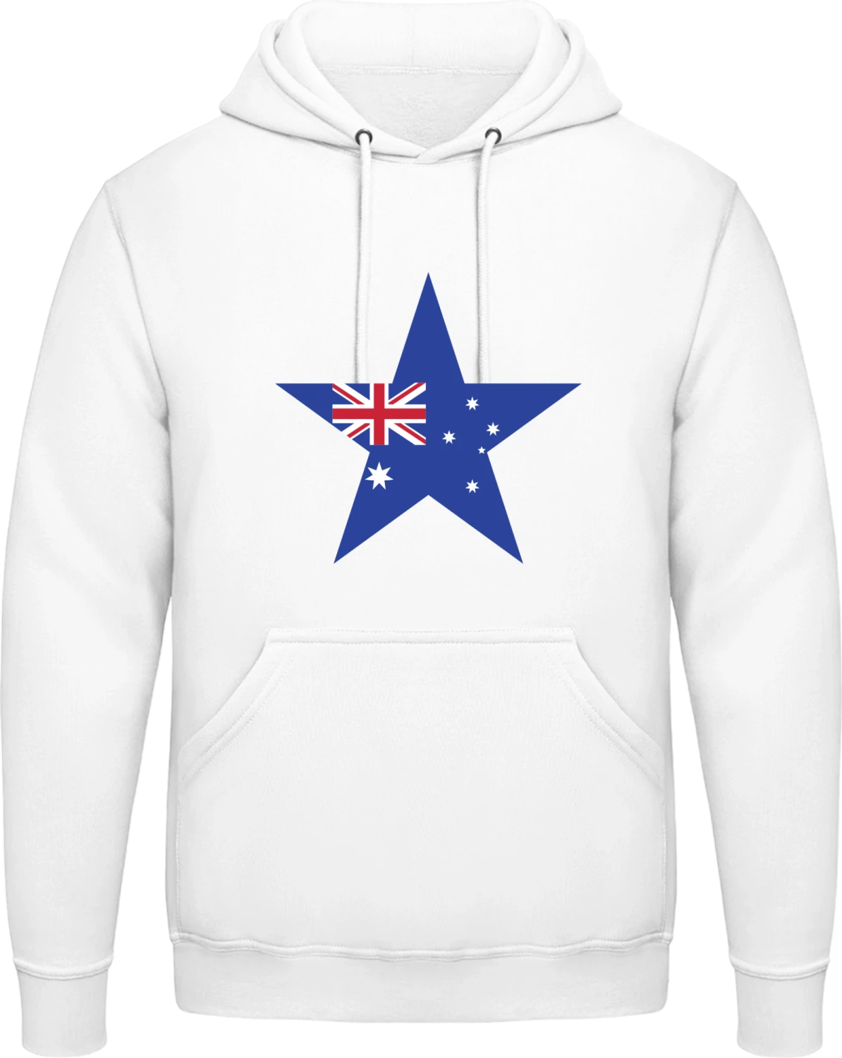 Australian Star - Arctic white AWDis man hoodie - Front