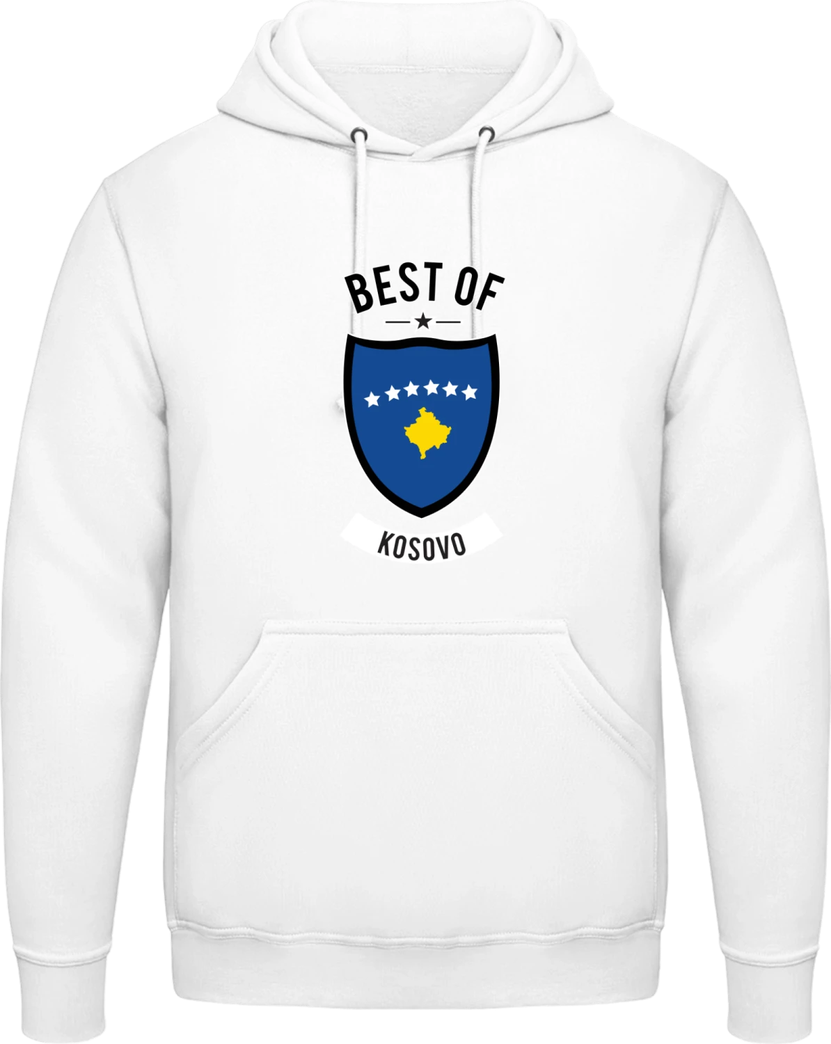 Best of Kosovo - Arctic white AWDis man hoodie - Front