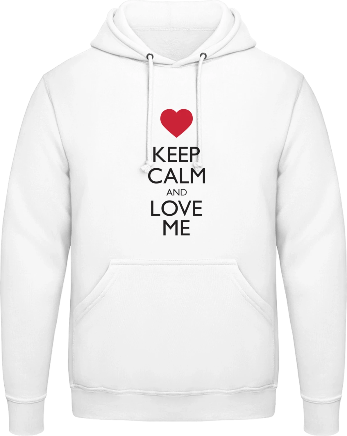 Keep Calm And Love Me - Arctic white AWDis man hoodie - Front